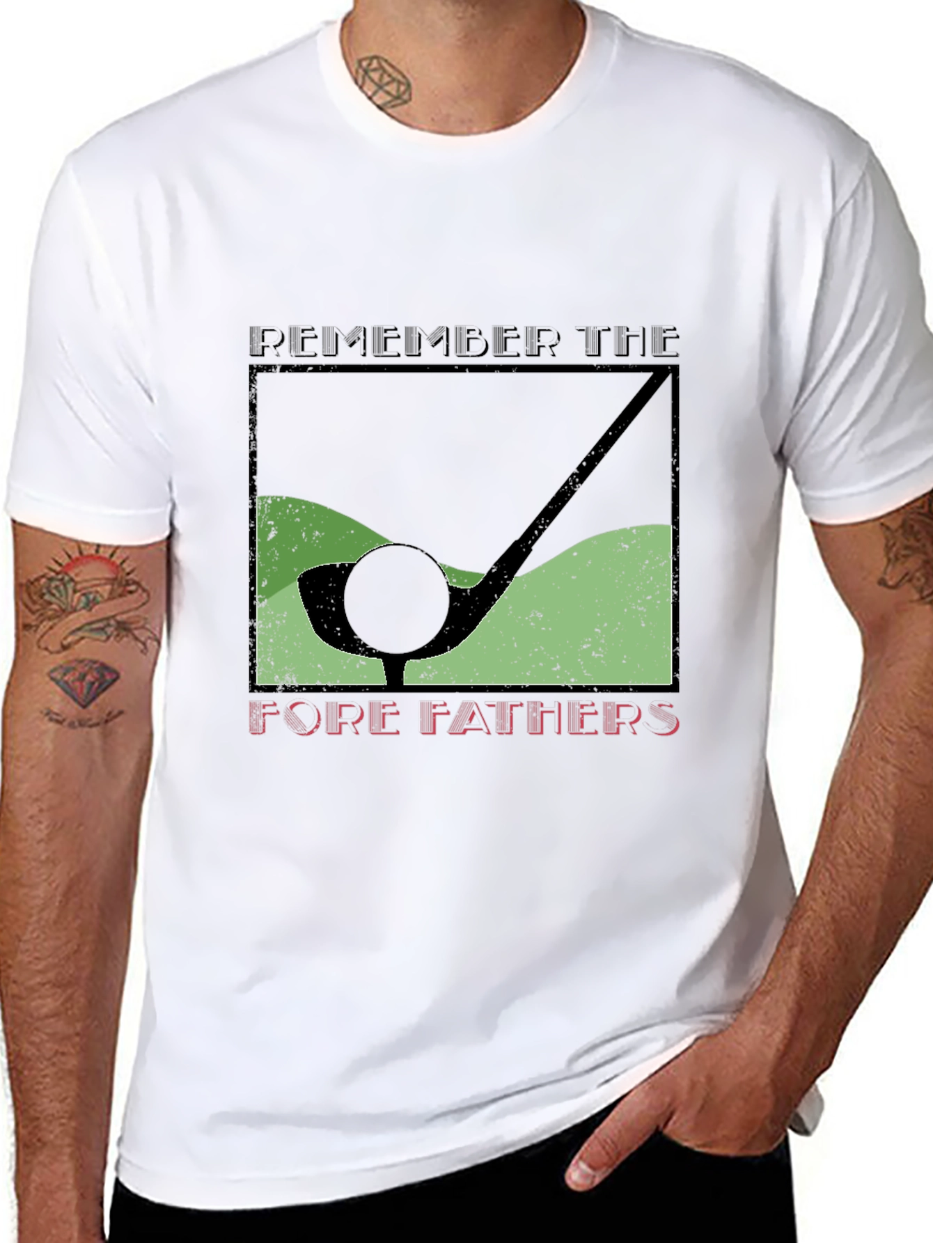 Golf Fore Fathers T-Shirt Golfer Gift