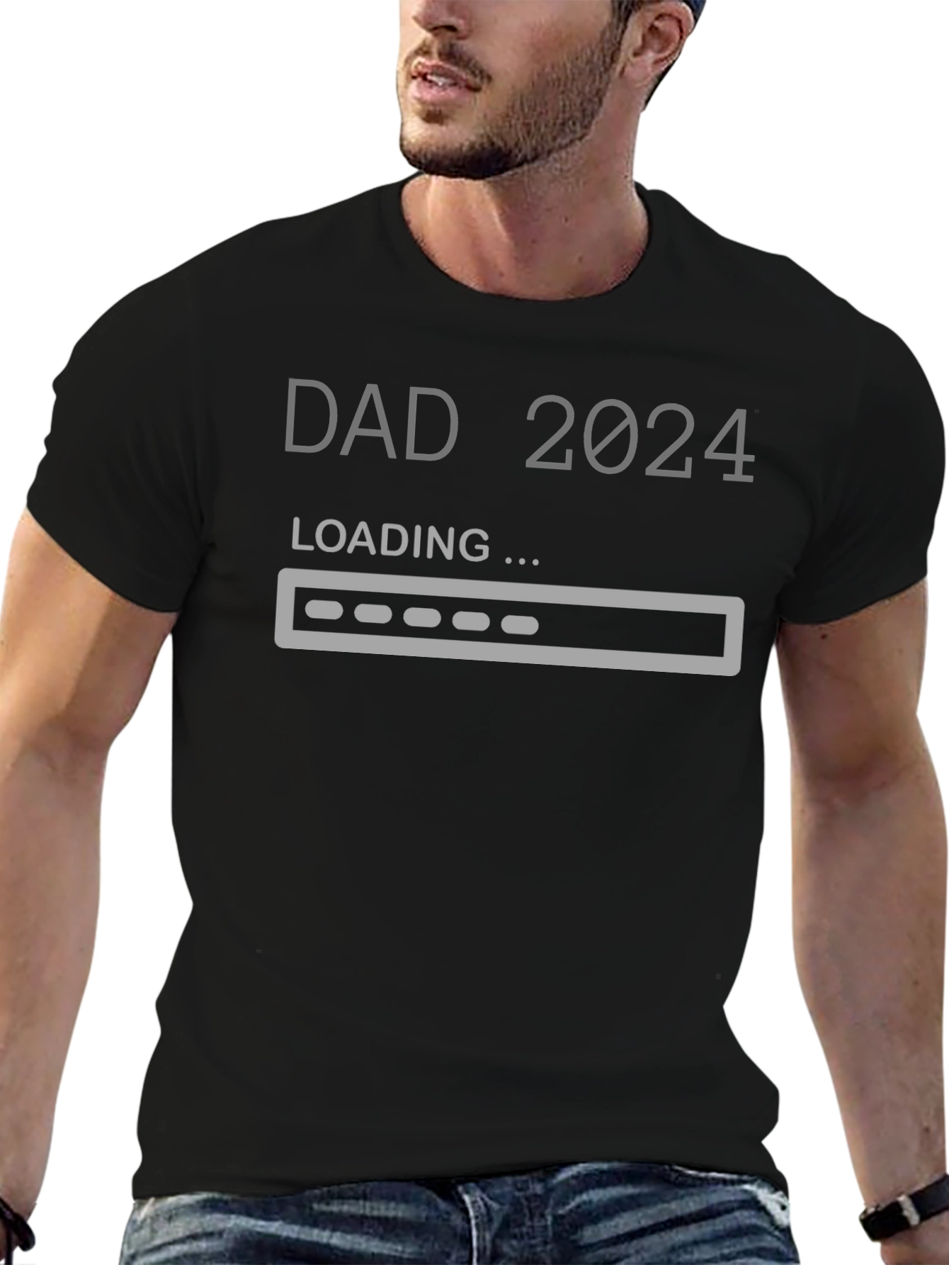 Dad 2024 Loading T-Shirt - Expecting Father Gift