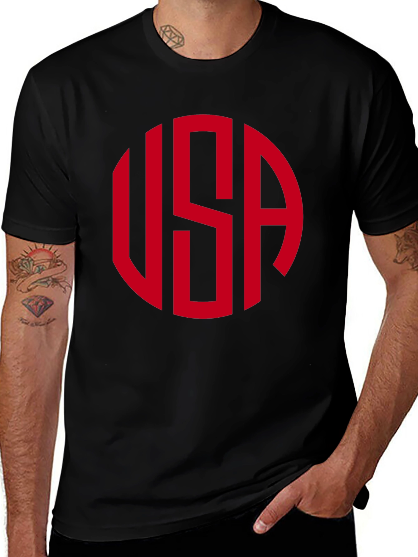 USA Circle Graphic Tee - Patriotic Pride