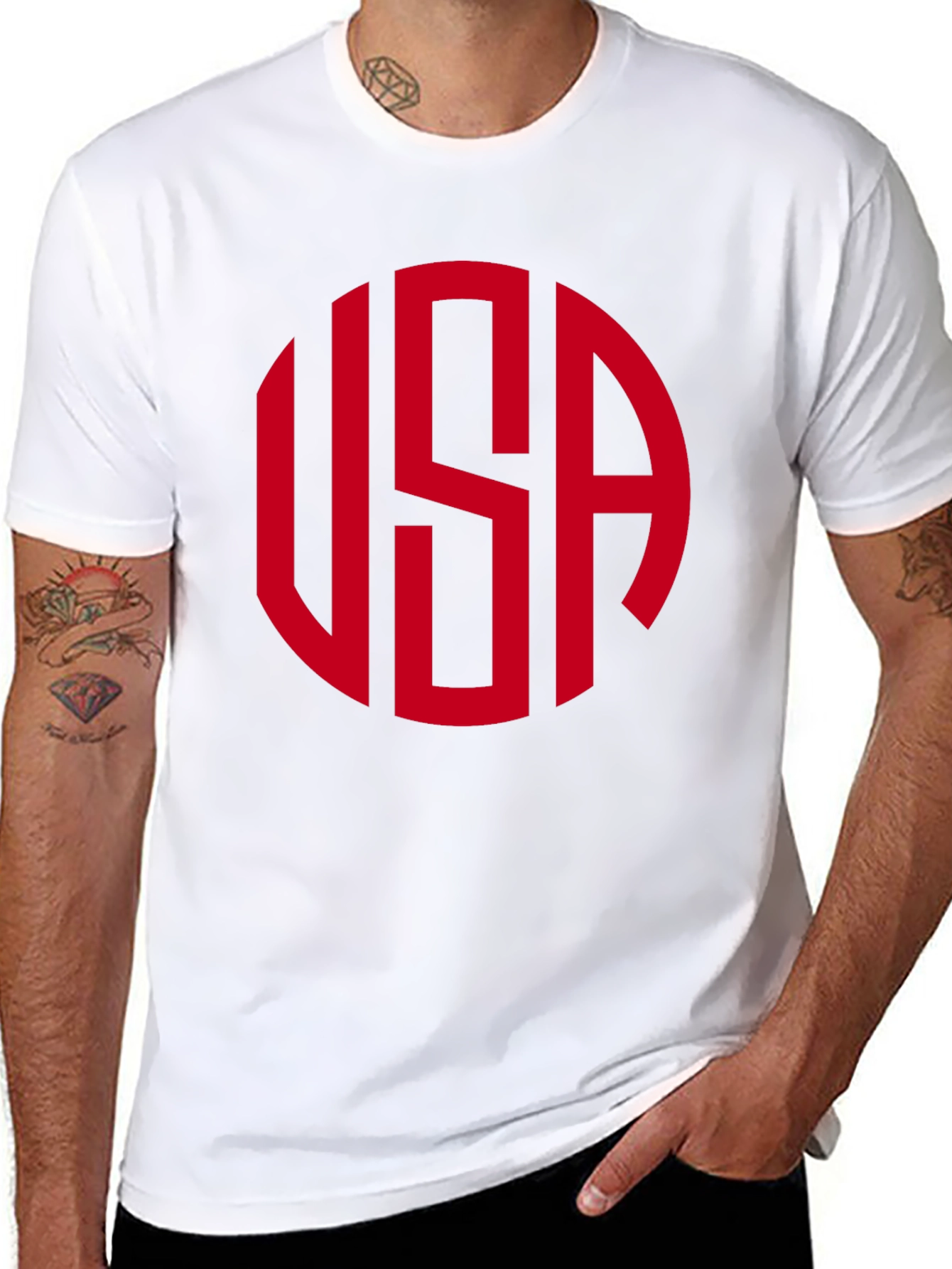 USA Circle Graphic Tee - Patriotic Pride