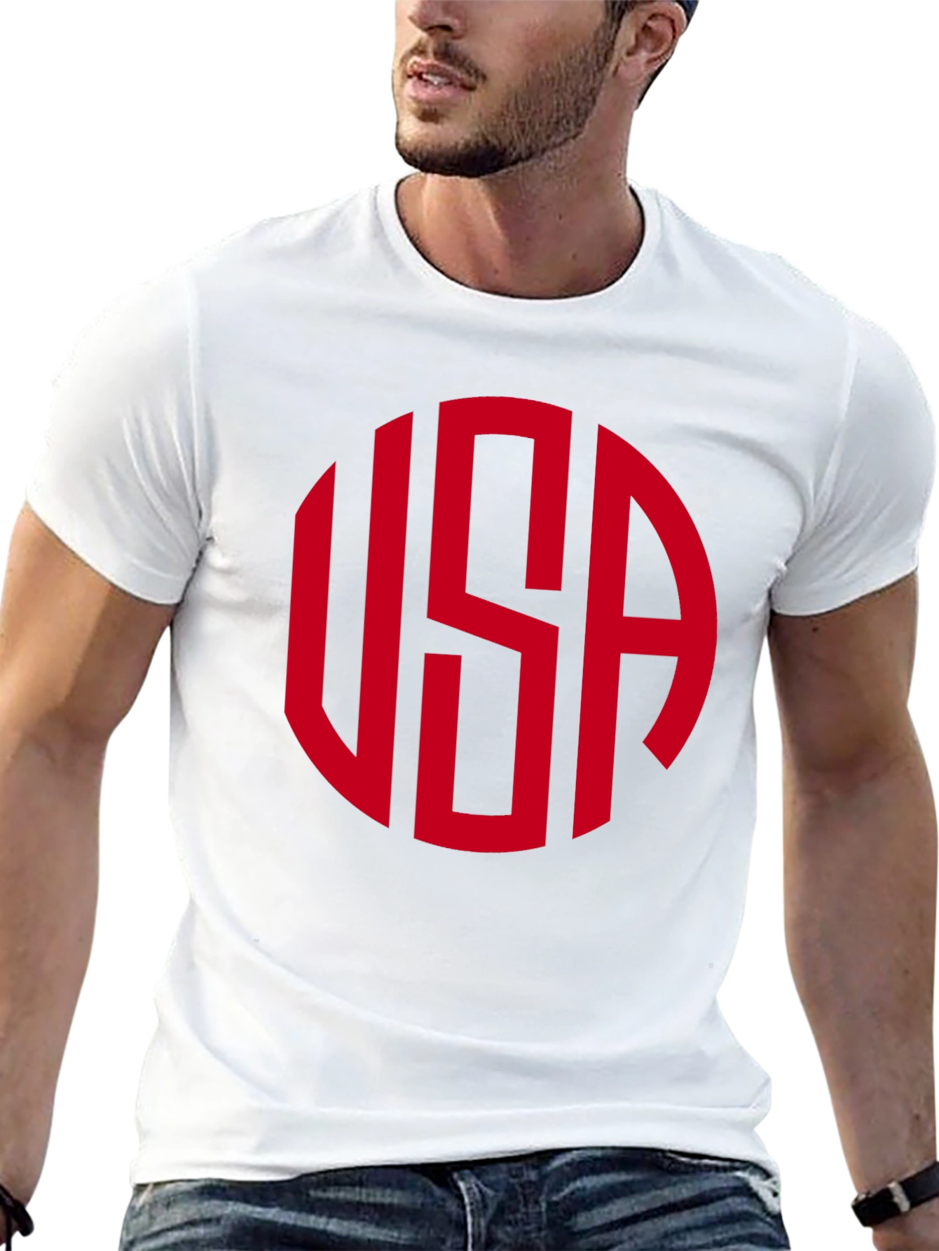 USA Circle Graphic Tee - Patriotic Pride
