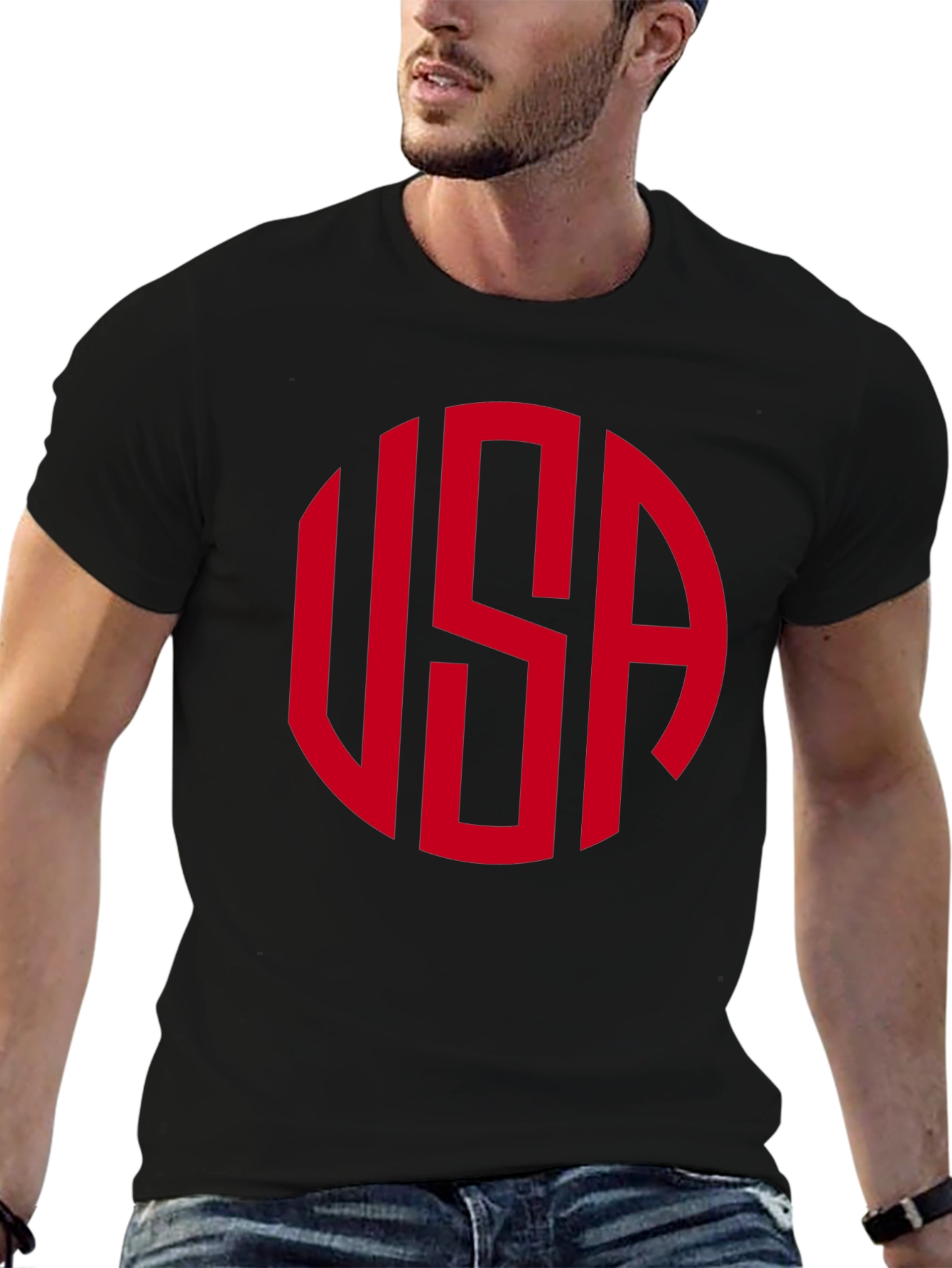 USA Circle Graphic Tee - Patriotic Pride