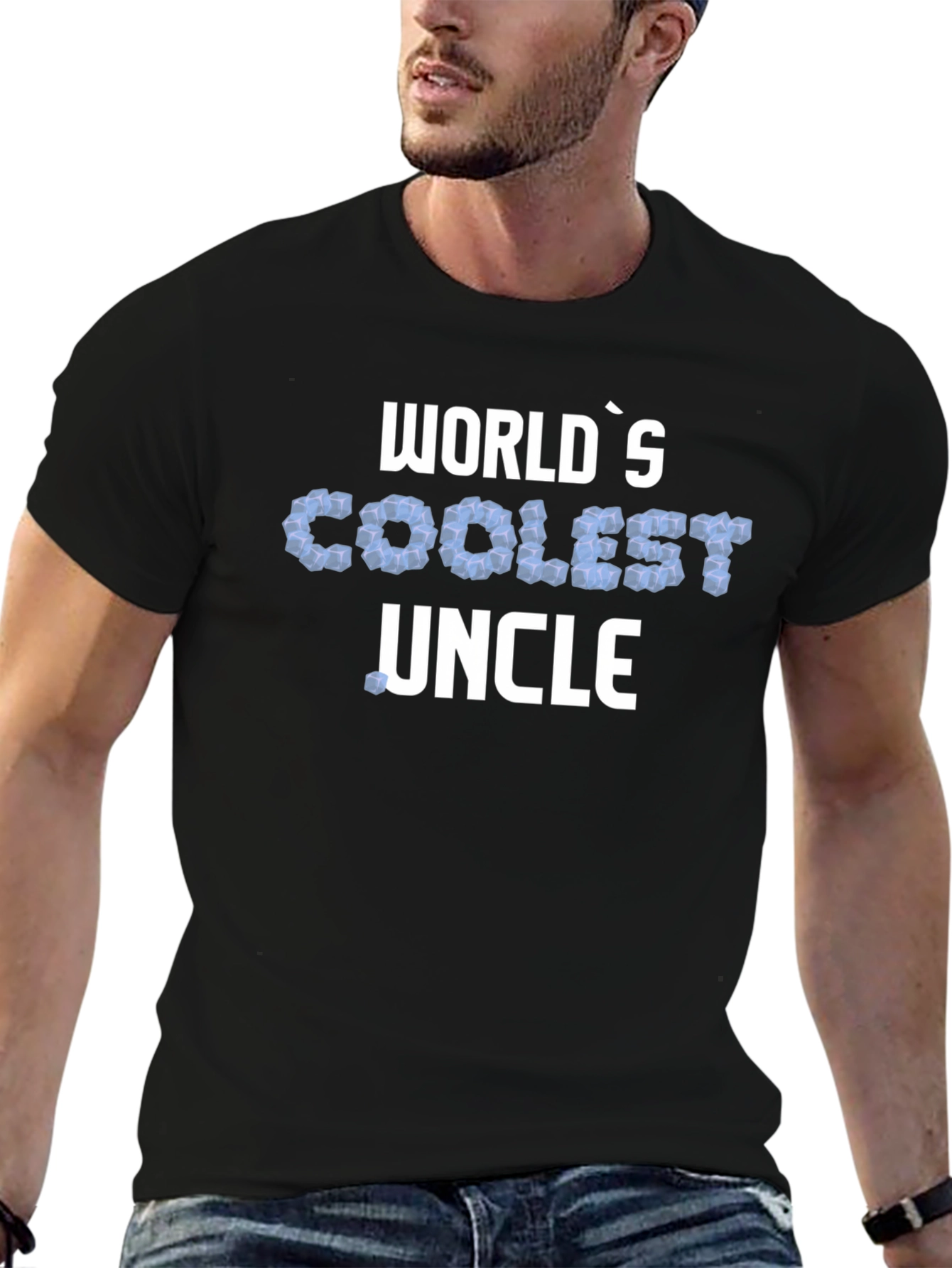Worlds Coolest Uncle Novelty Graphic T-Shirt