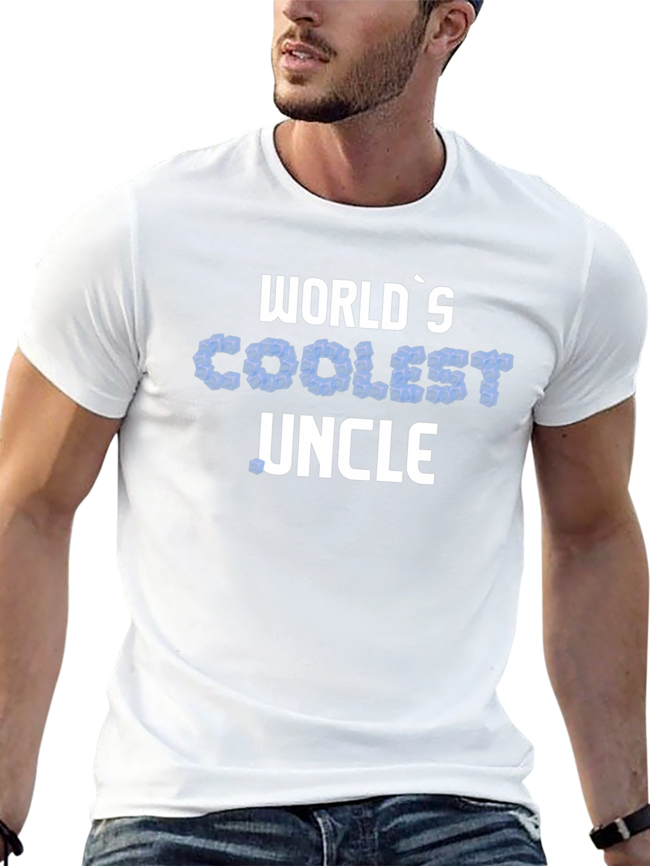 Worlds Coolest Uncle Novelty Graphic T-Shirt