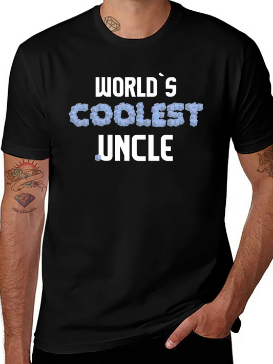 Worlds Coolest Uncle Novelty Graphic T-Shirt