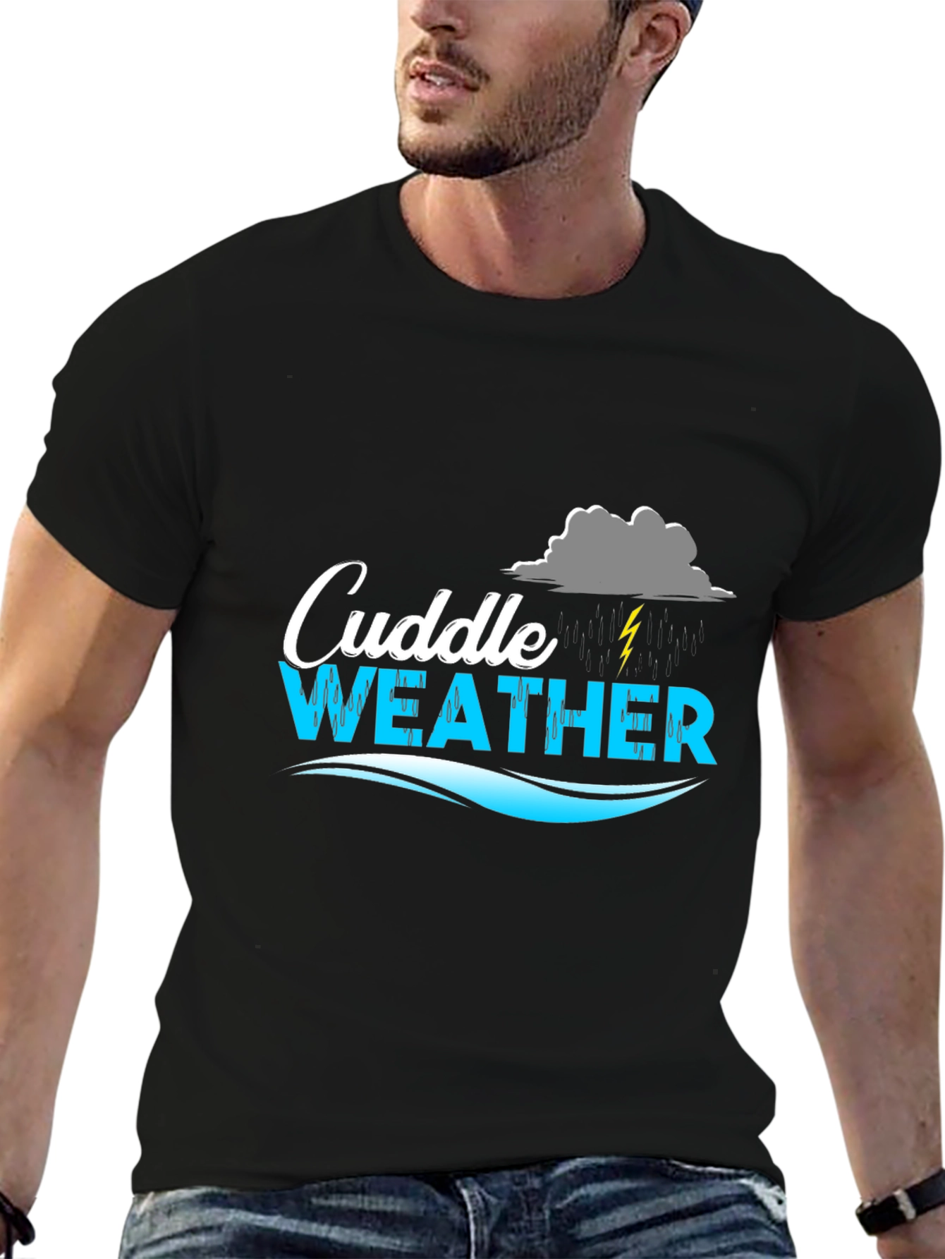 Cuddle Weather Black Graphic T-Shirt