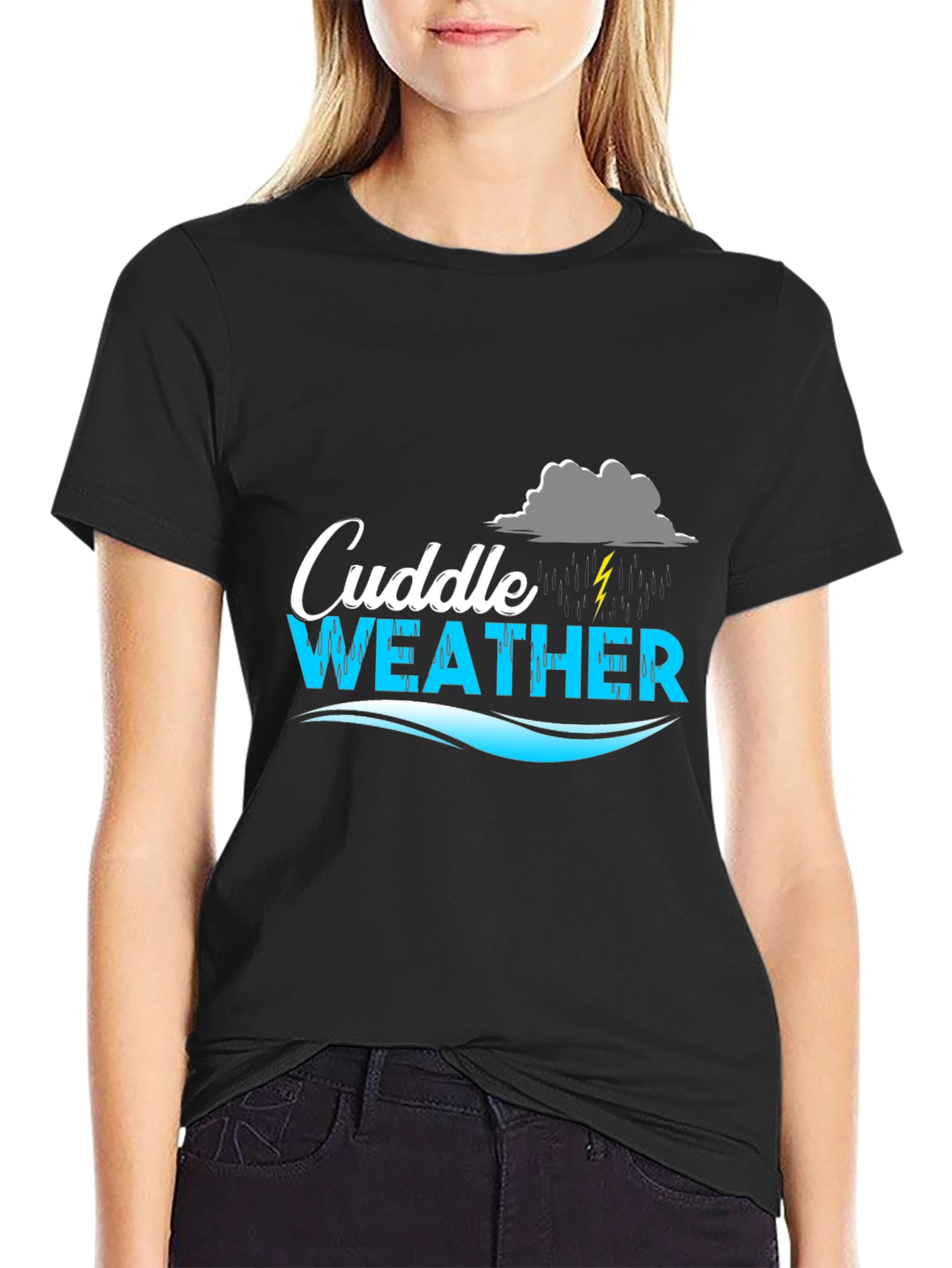Cuddle Weather Black Graphic T-Shirt