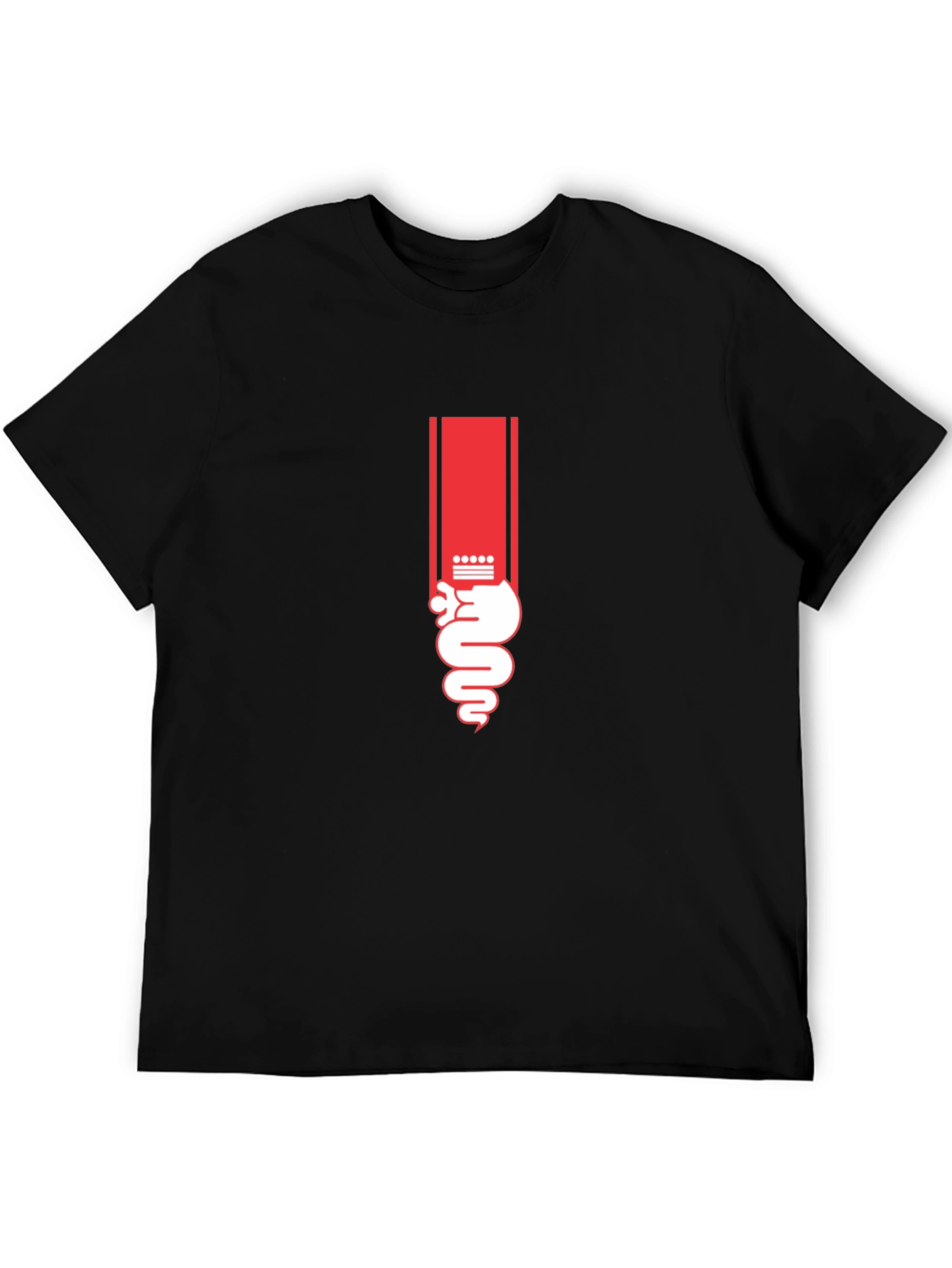 Serpent Graphic Tee - Stylish Black Cotton T-Shirt