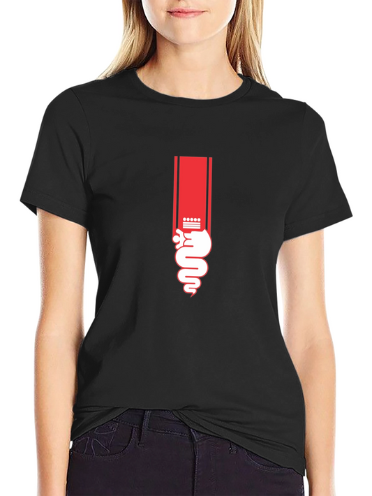 Serpent Graphic Tee - Stylish Black Cotton T-Shirt