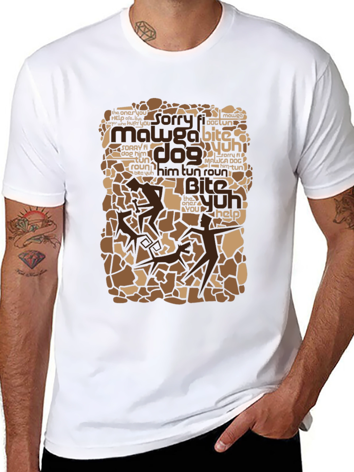 Graphic Tee - Mawga Dog Bite Yuh