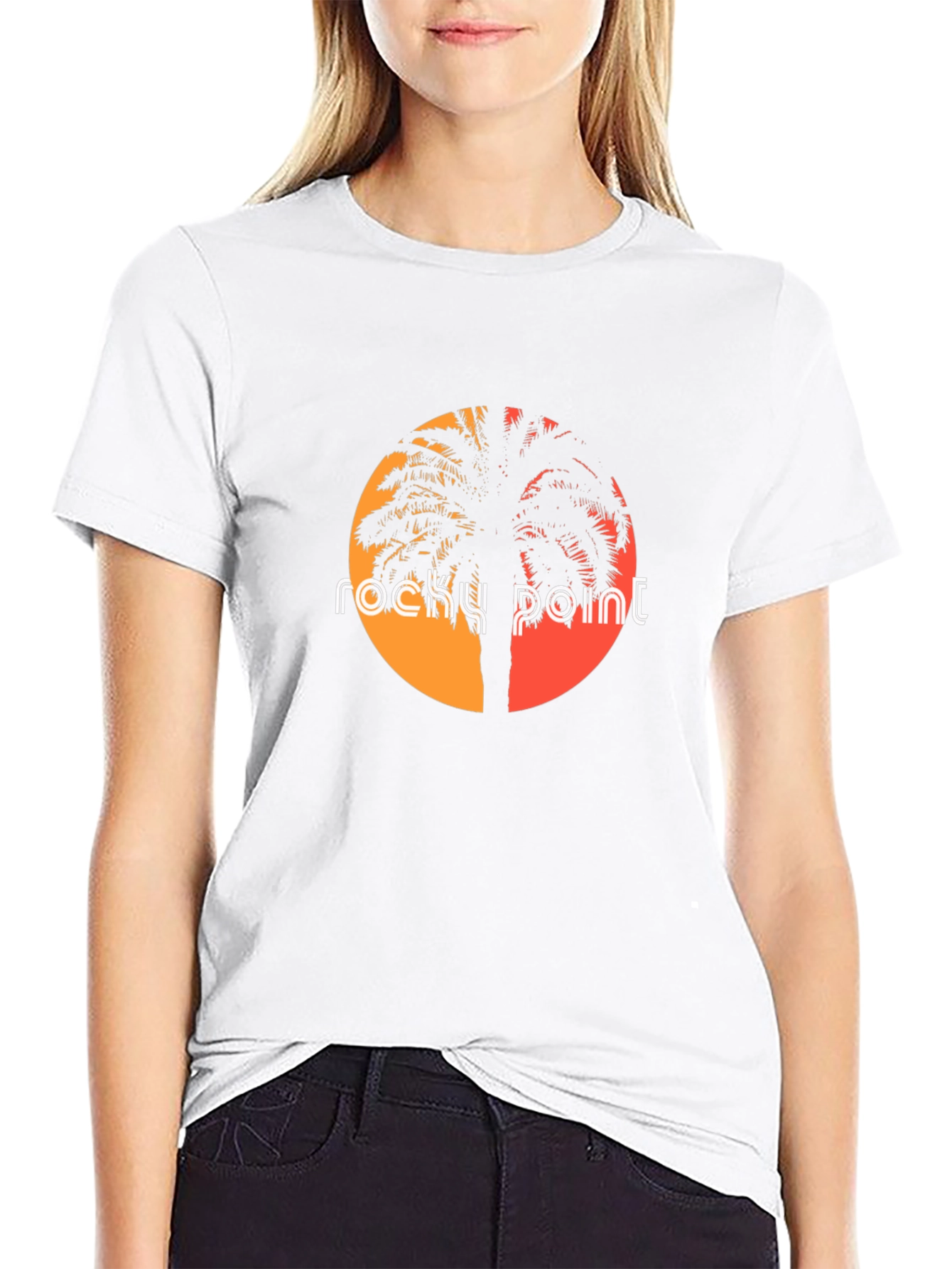 Rocky Point Palm Sunset Graphic Tee