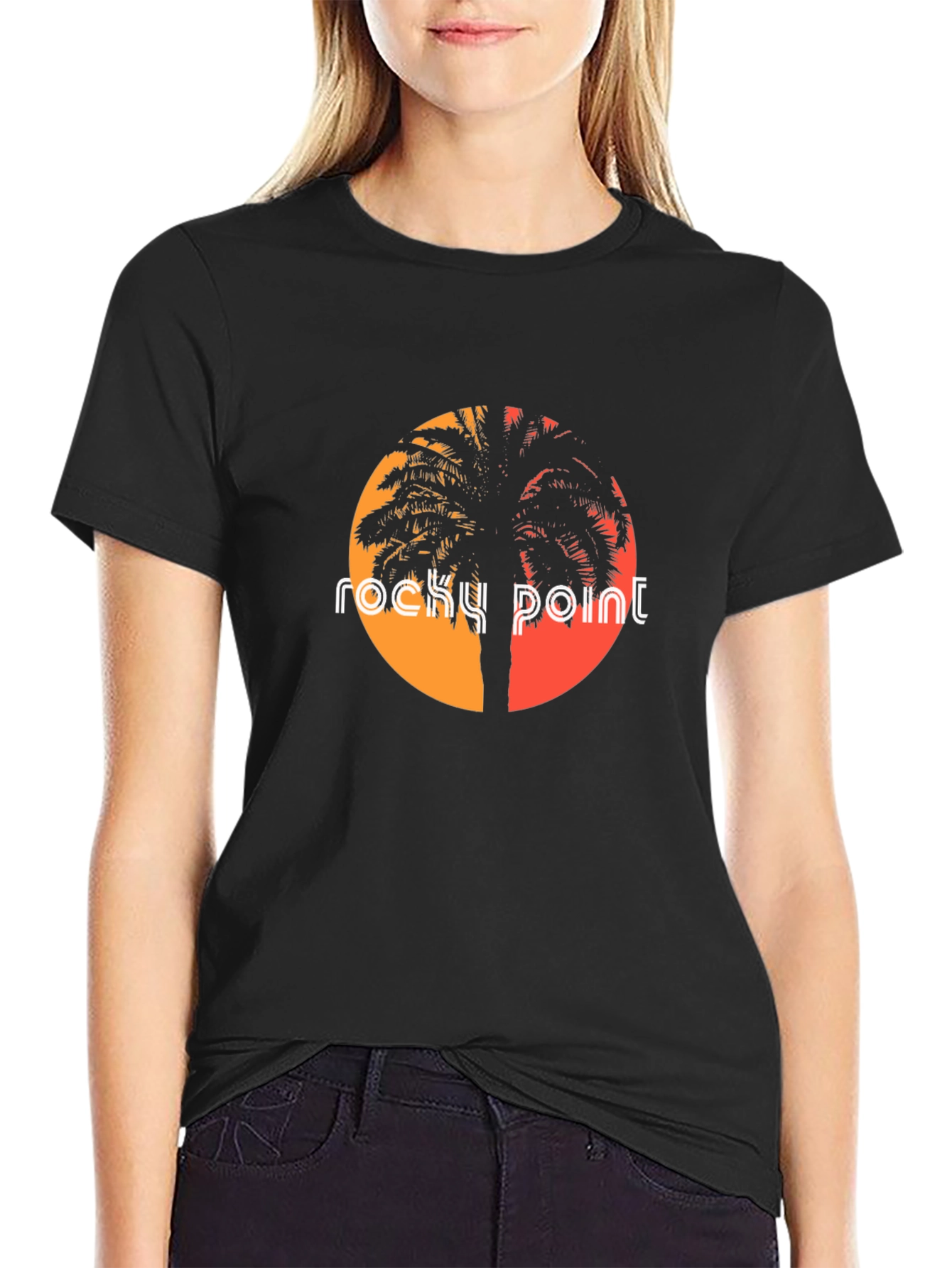 Rocky Point Palm Sunset Graphic Tee