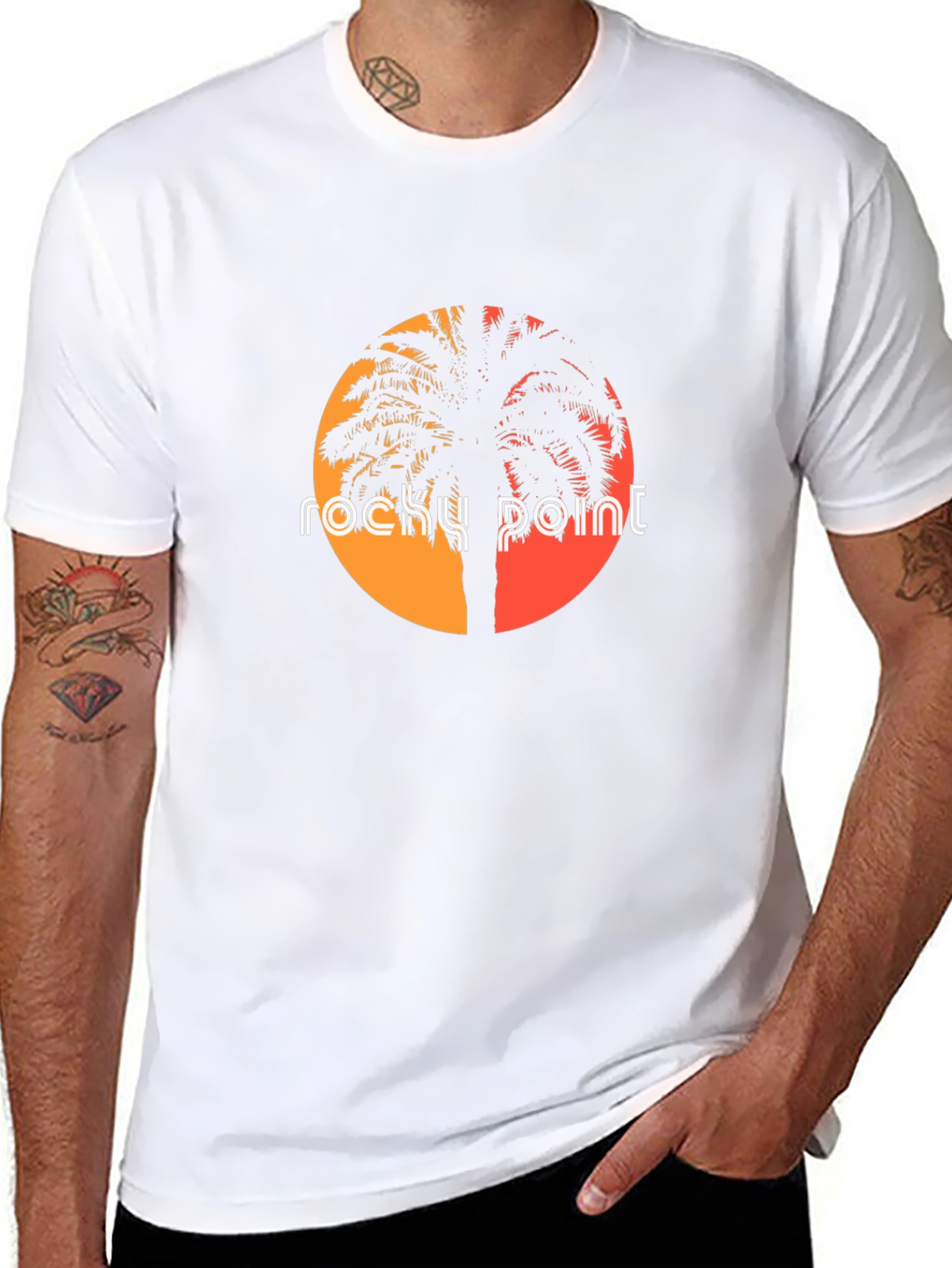 Rocky Point Palm Sunset Graphic Tee
