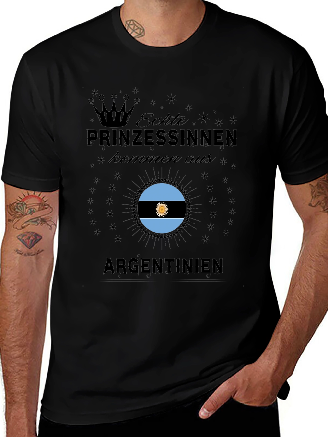Argentina Princesses Black T-Shirt
