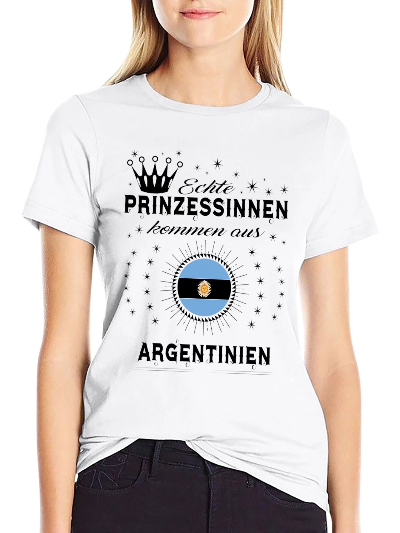 Argentina Princesses Black T-Shirt
