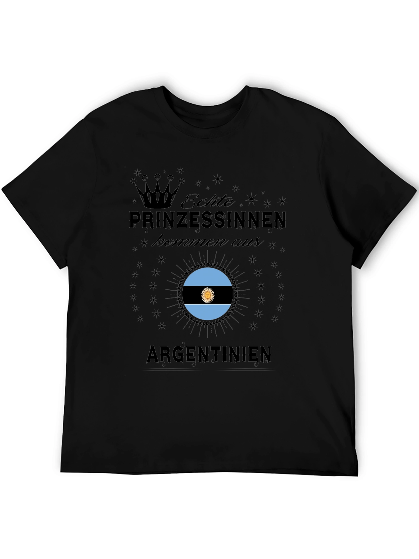 Argentina Princesses Black T-Shirt
