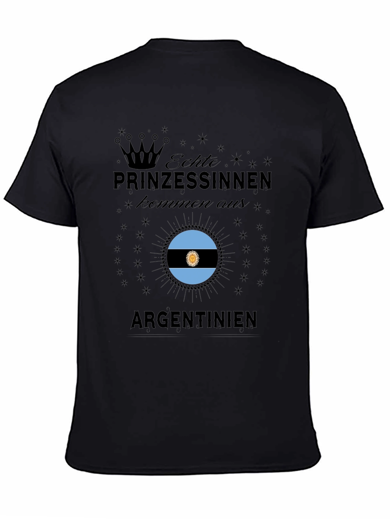 Argentina Princesses Black T-Shirt