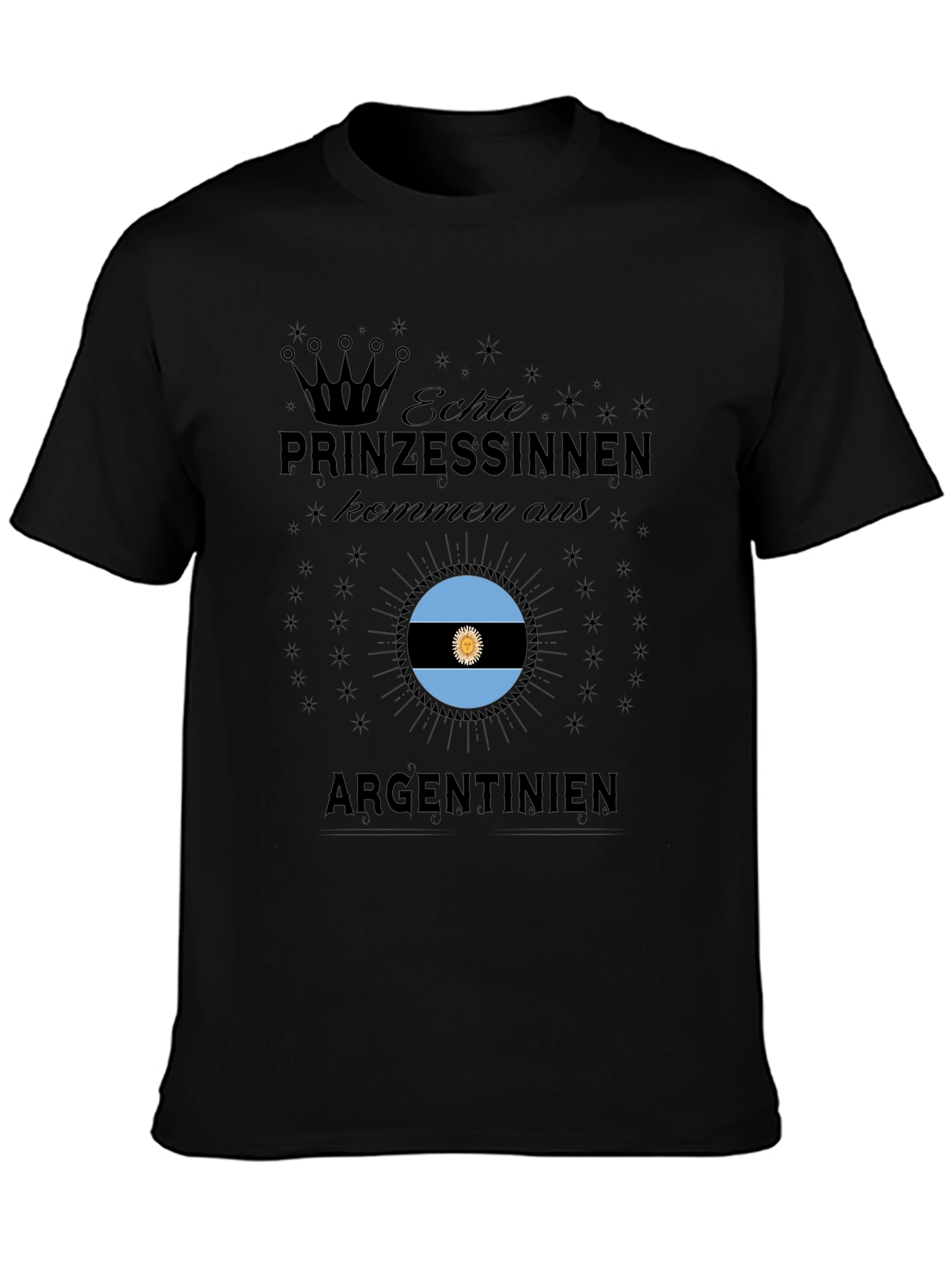 Argentina Princesses Black T-Shirt