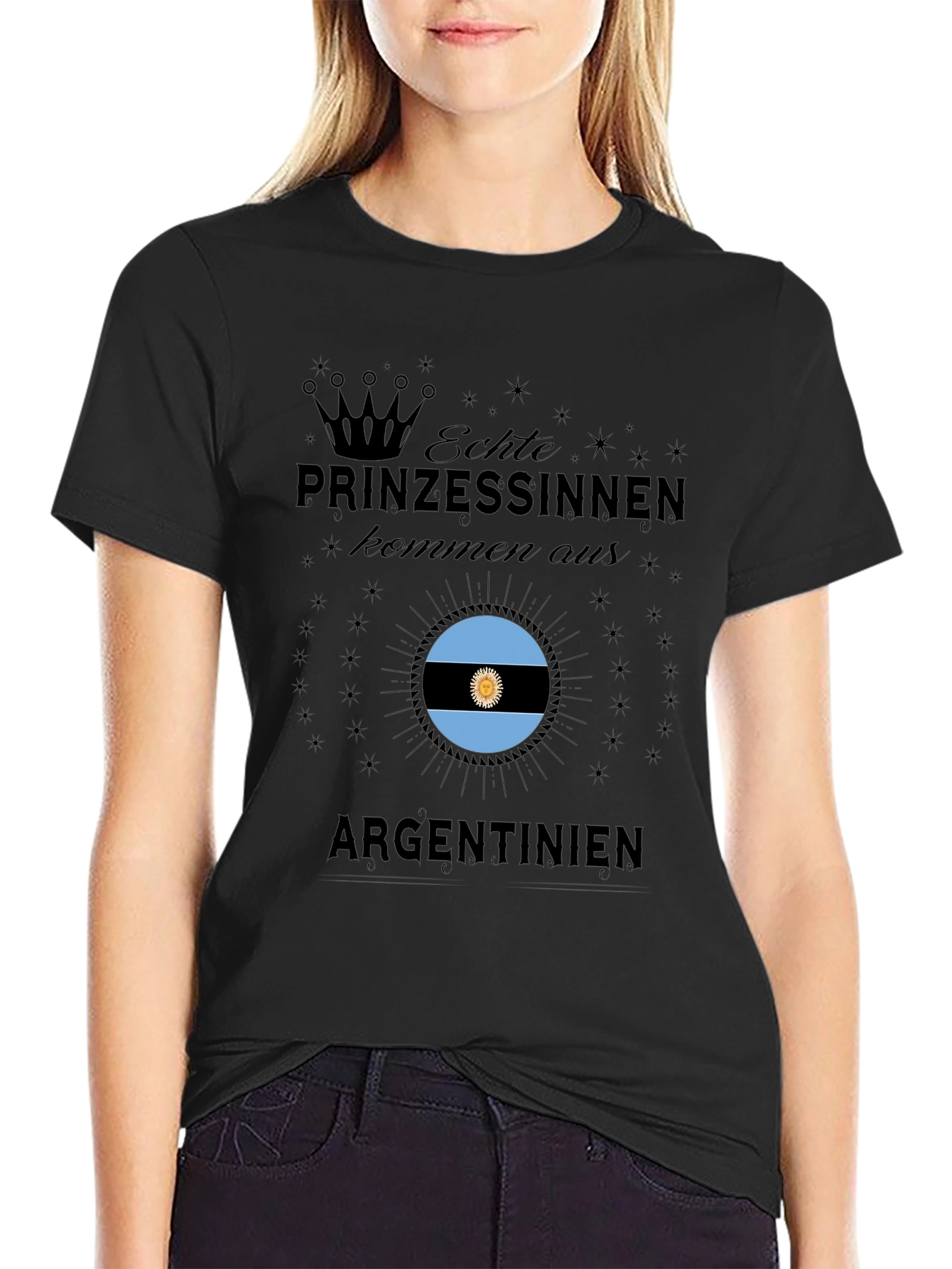 Argentina Princesses Black T-Shirt