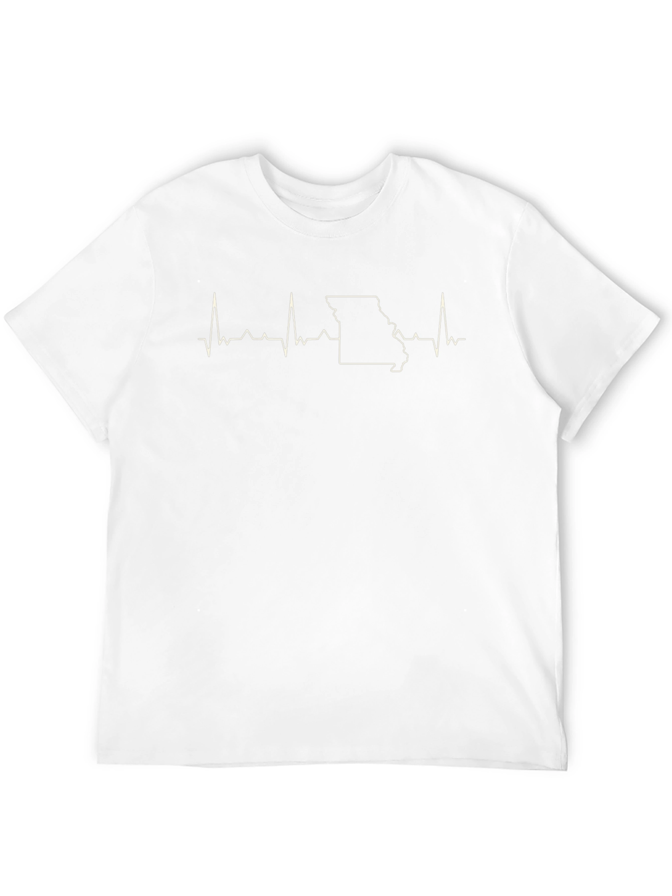 Missouri State Pride Heartbeat Graphic Tee - Black Cotton