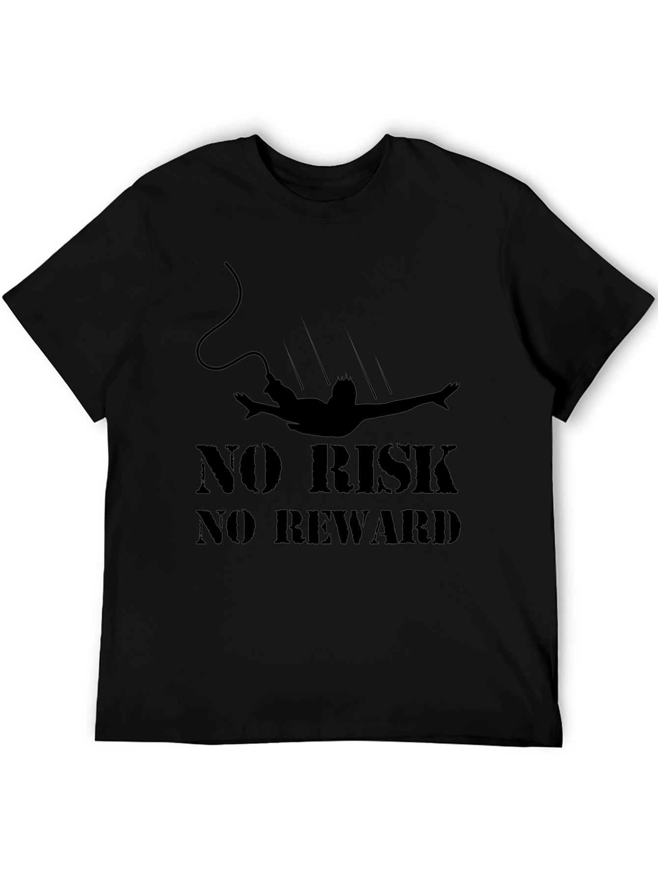 No Risk No Reward Black Graphic Tee