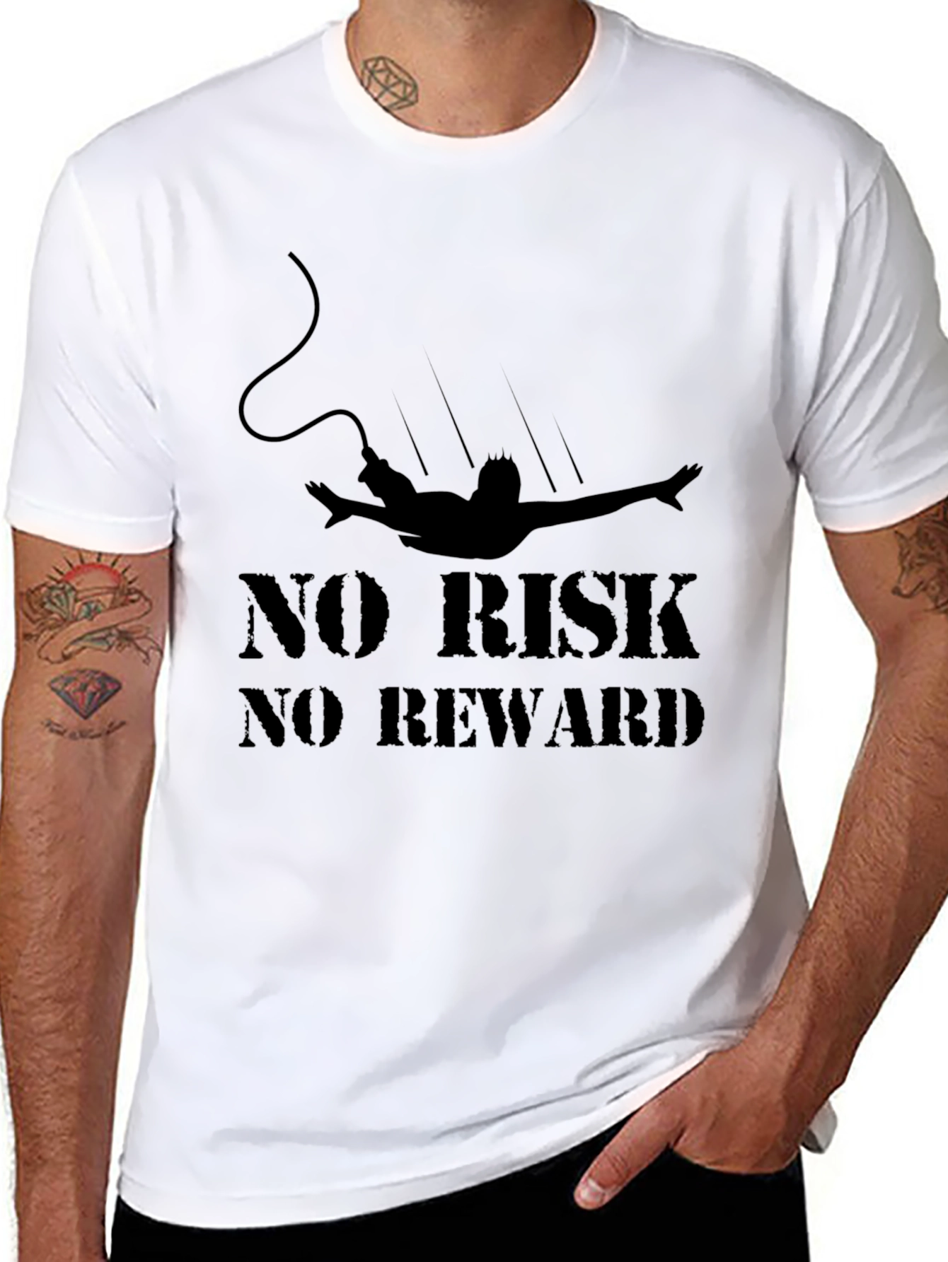 No Risk No Reward Black Graphic Tee