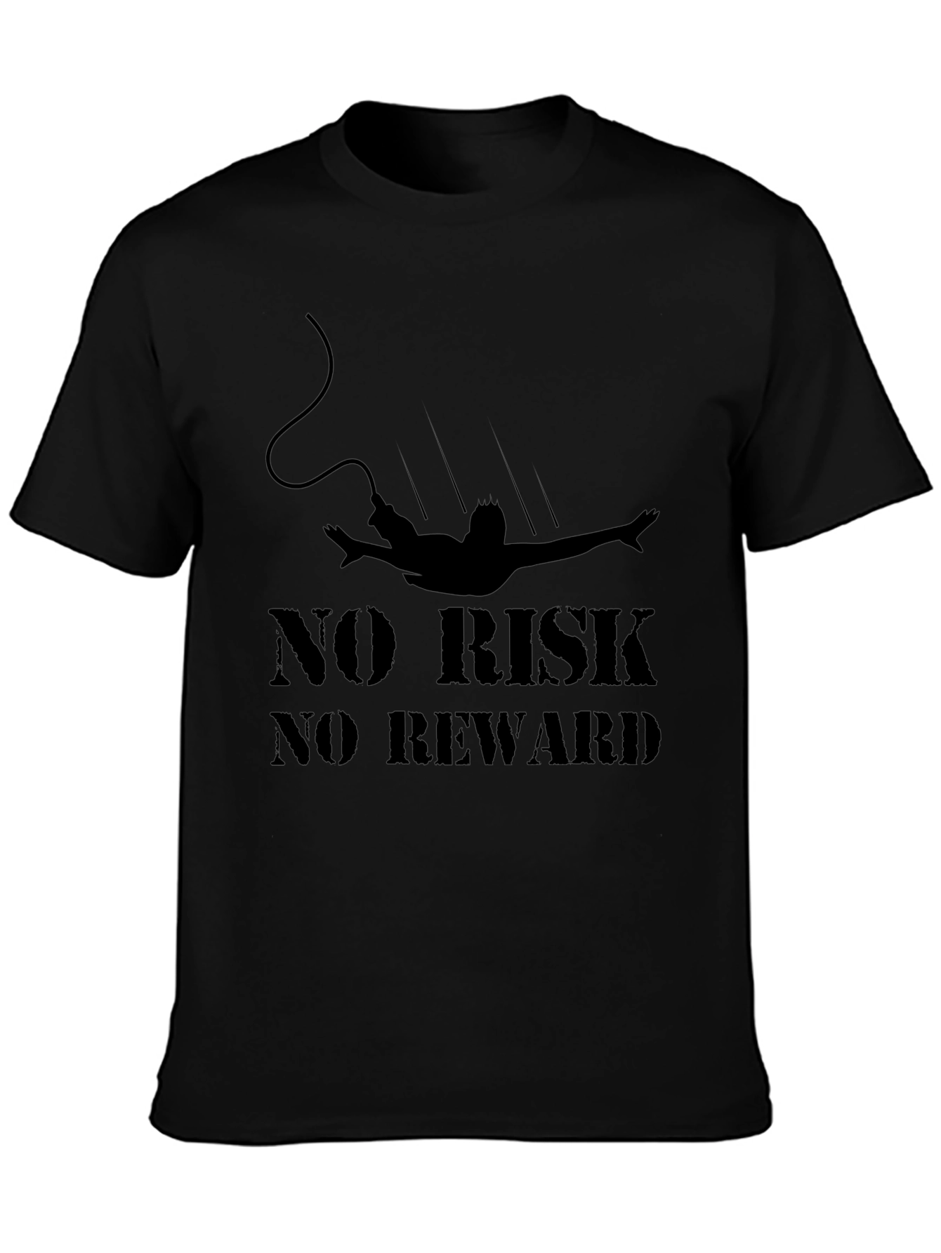 No Risk No Reward Black Graphic Tee