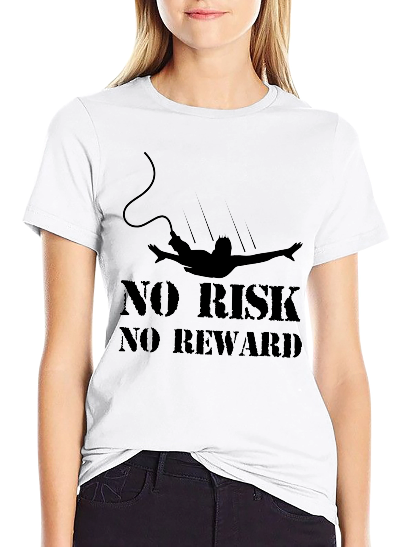 No Risk No Reward Black Graphic Tee