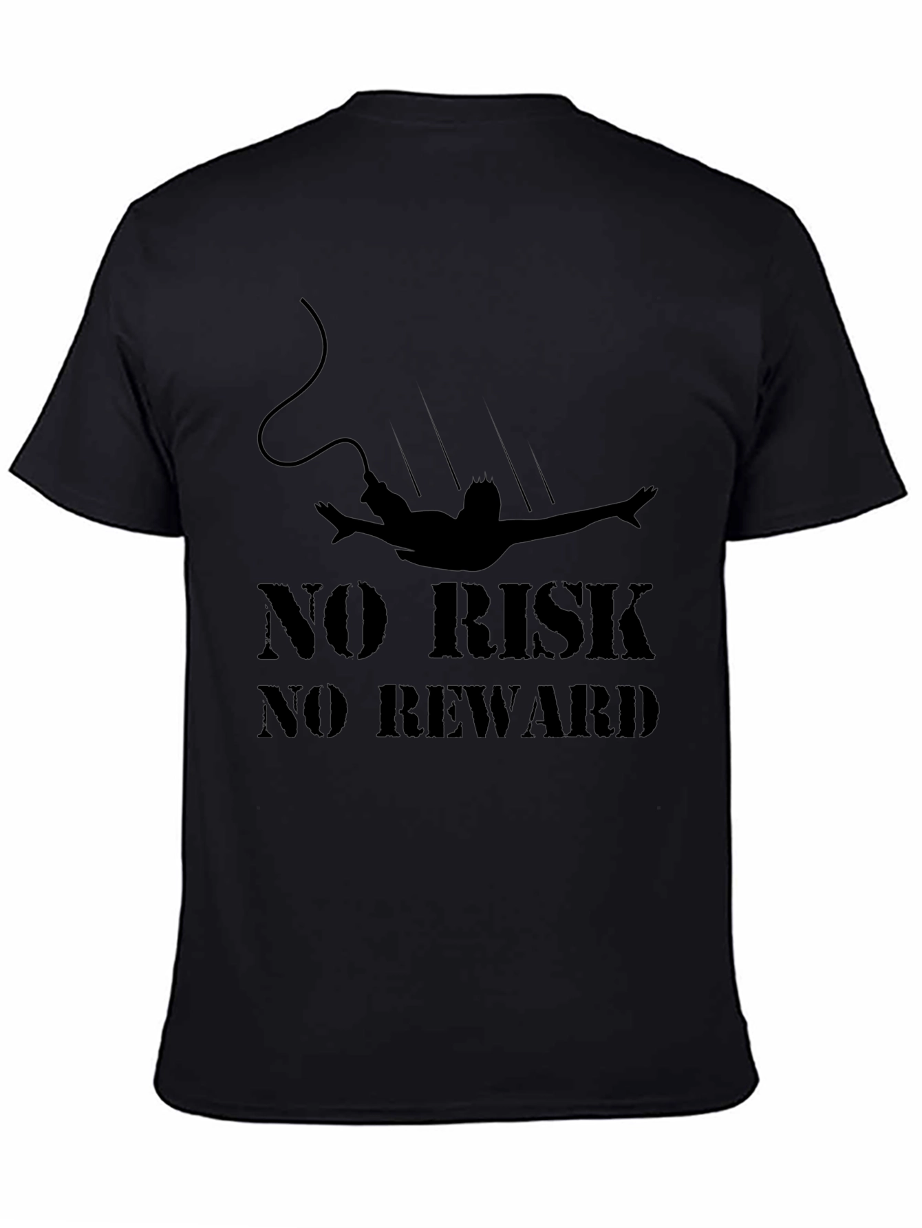 No Risk No Reward Black Graphic Tee