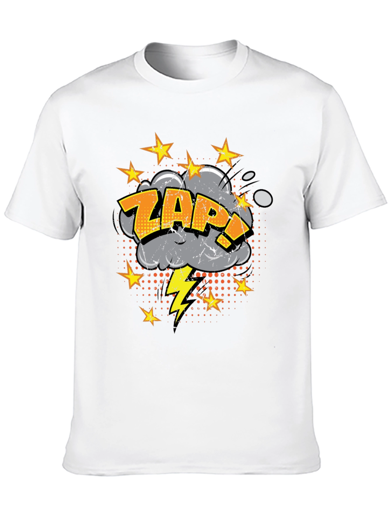 ZAP! Comic Style Graphic Print Black T-Shirt
