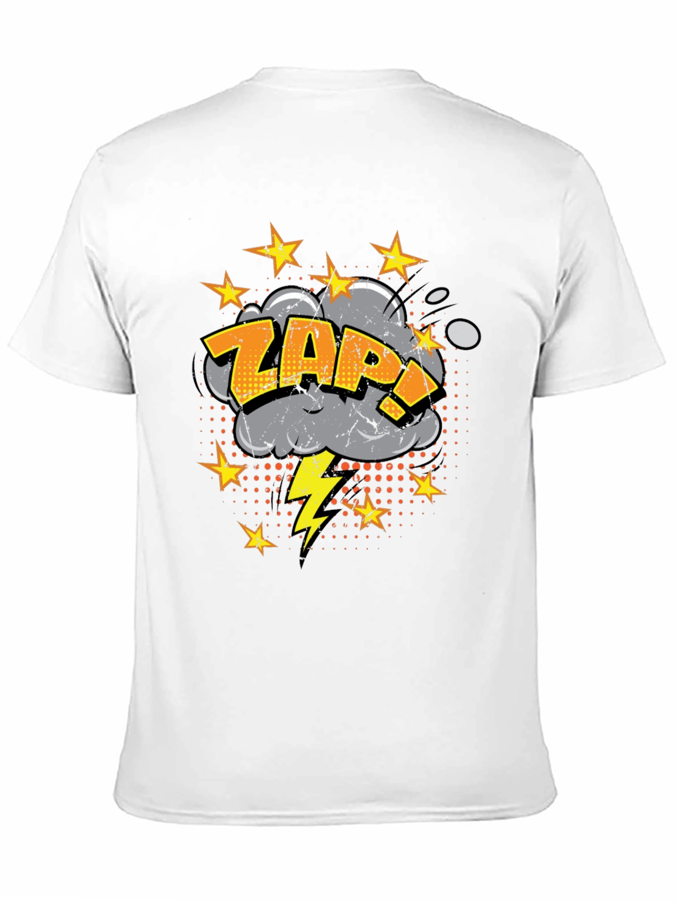 ZAP! Comic Style Graphic Print Black T-Shirt