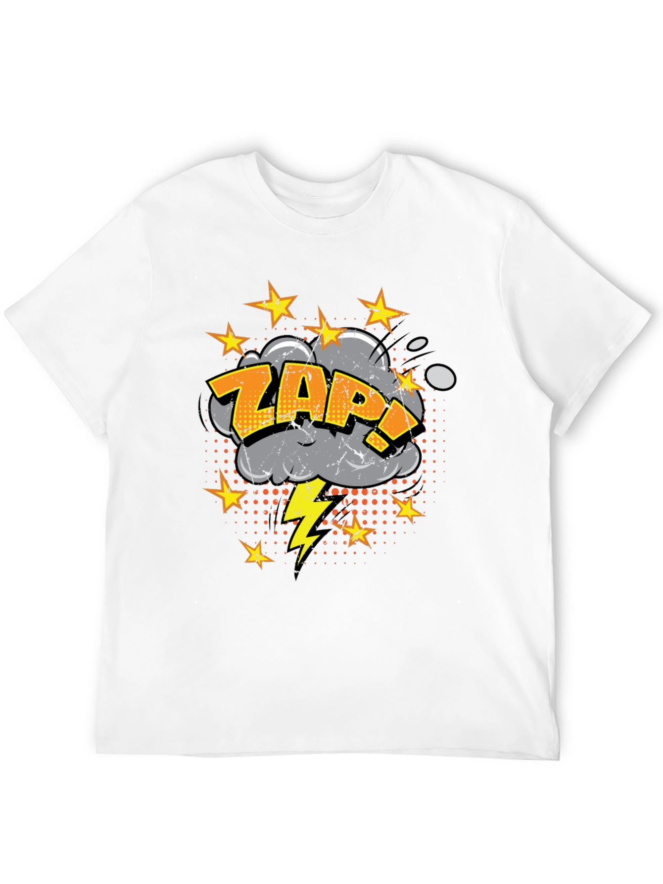 ZAP! Comic Style Graphic Print Black T-Shirt