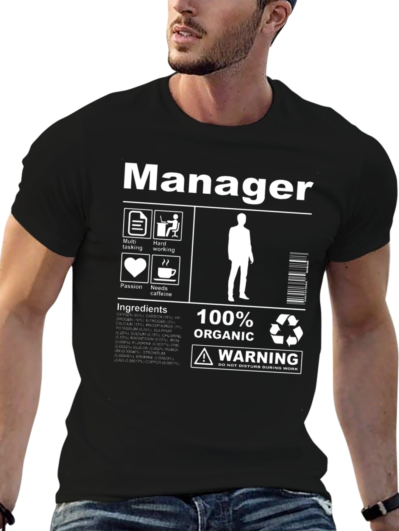Manager Ingredients T-Shirt - 100% Organic