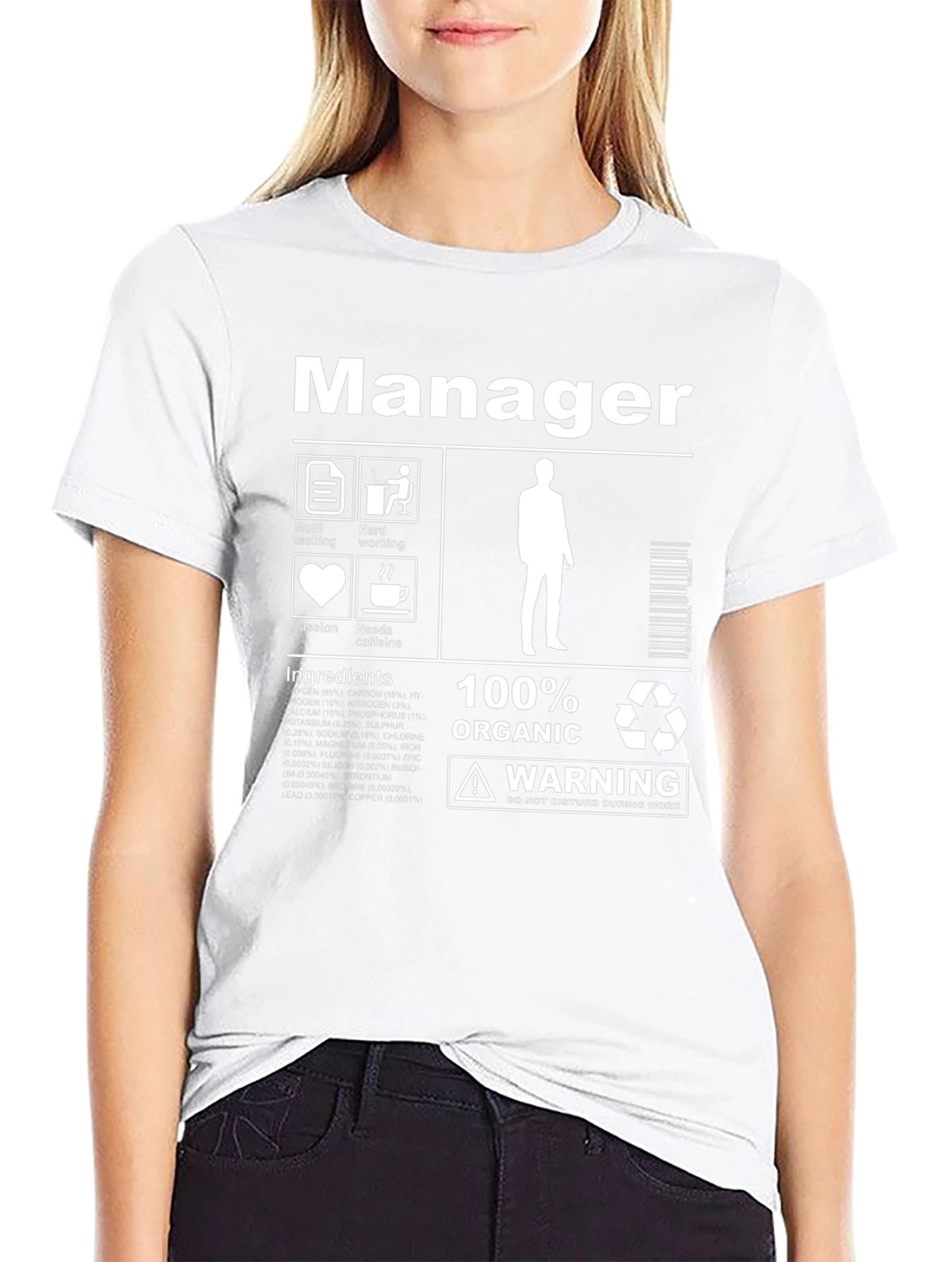 Manager Ingredients T-Shirt - 100% Organic