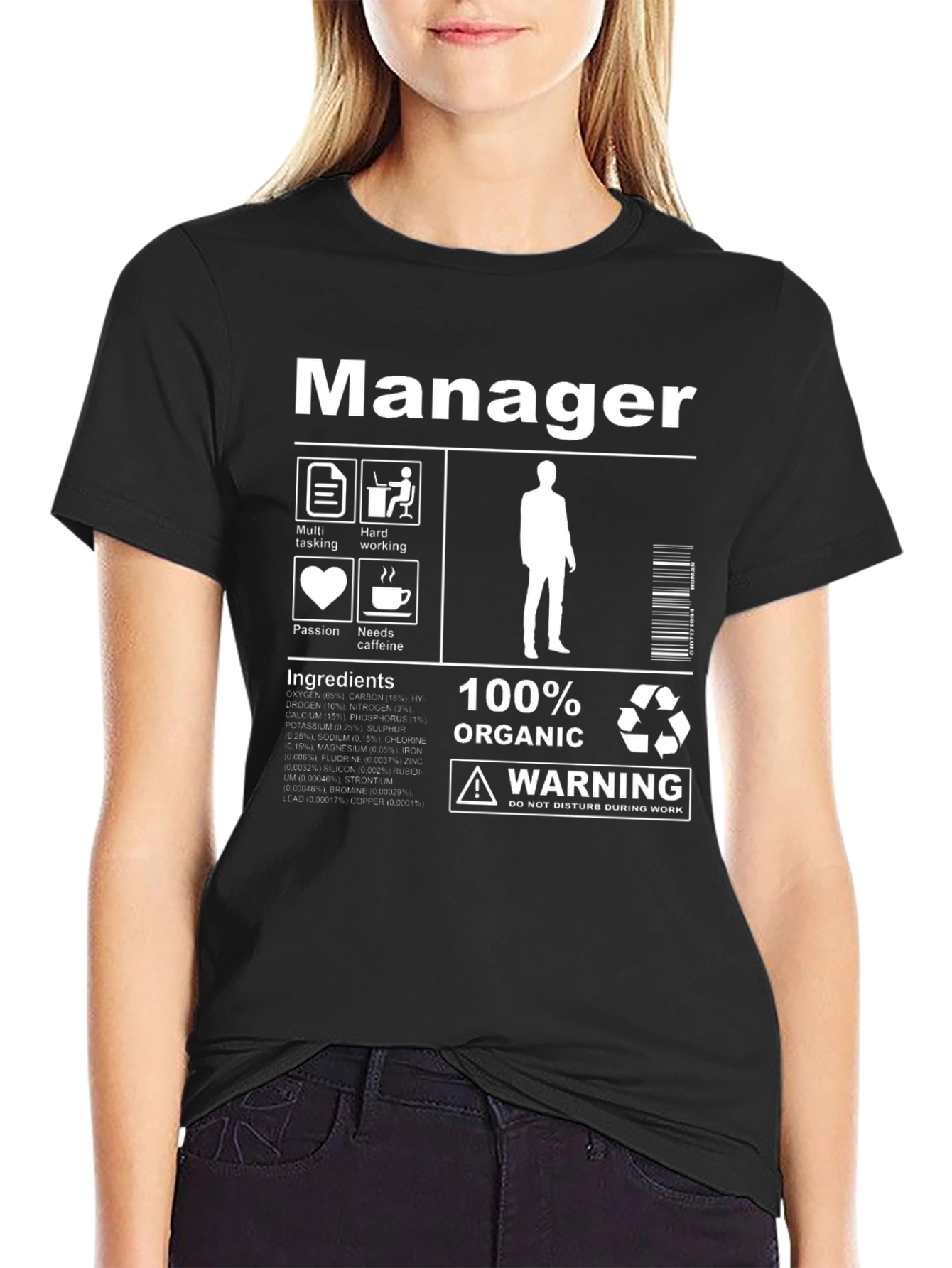 Manager Ingredients T-Shirt - 100% Organic