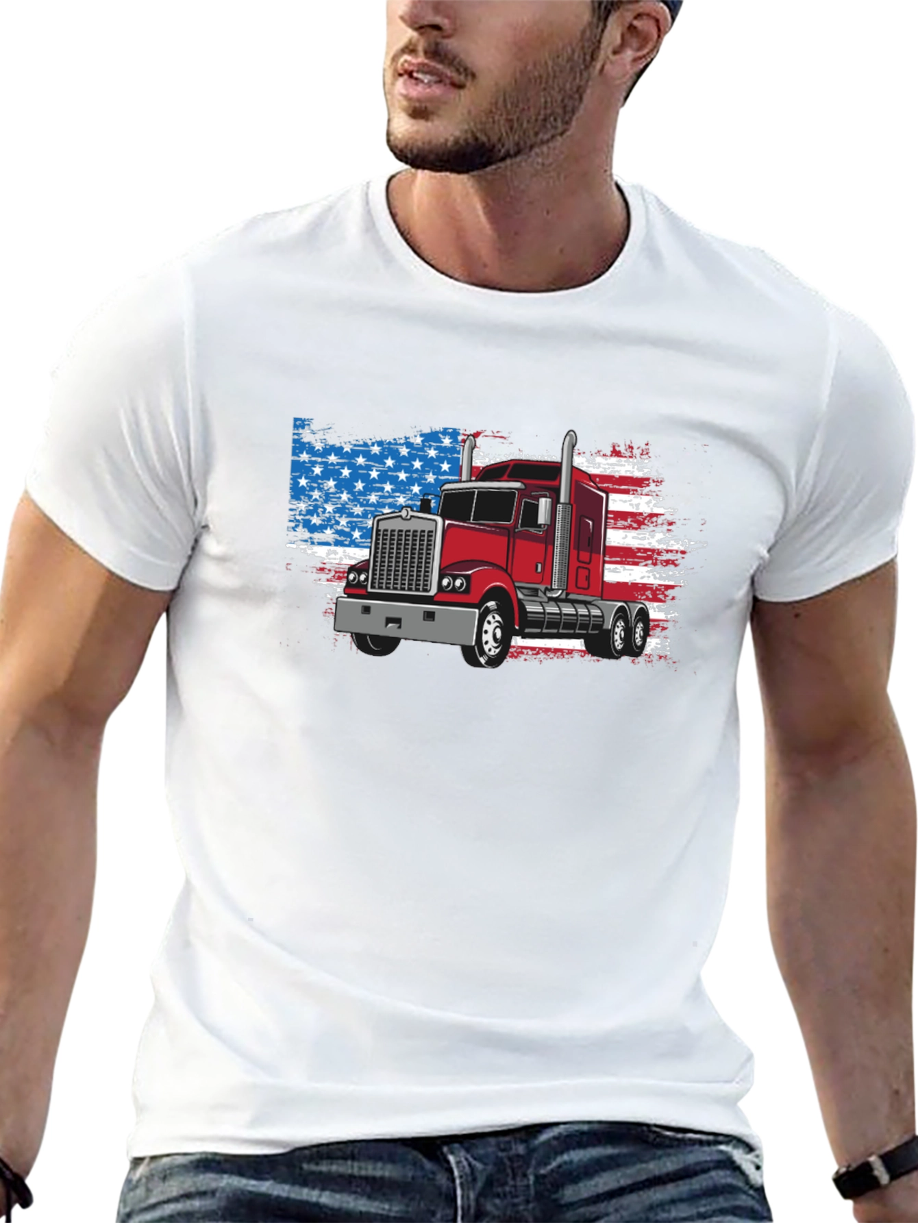 American Trucker Graphic T-Shirt