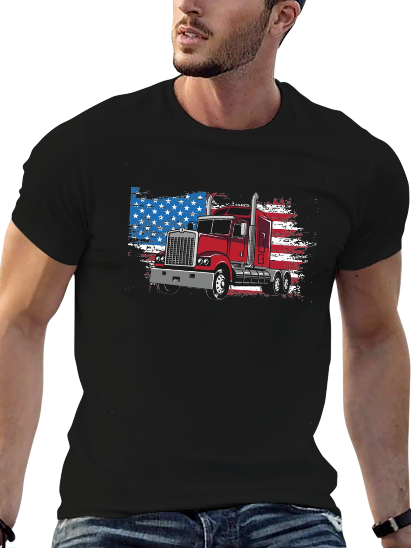 American Trucker Graphic T-Shirt