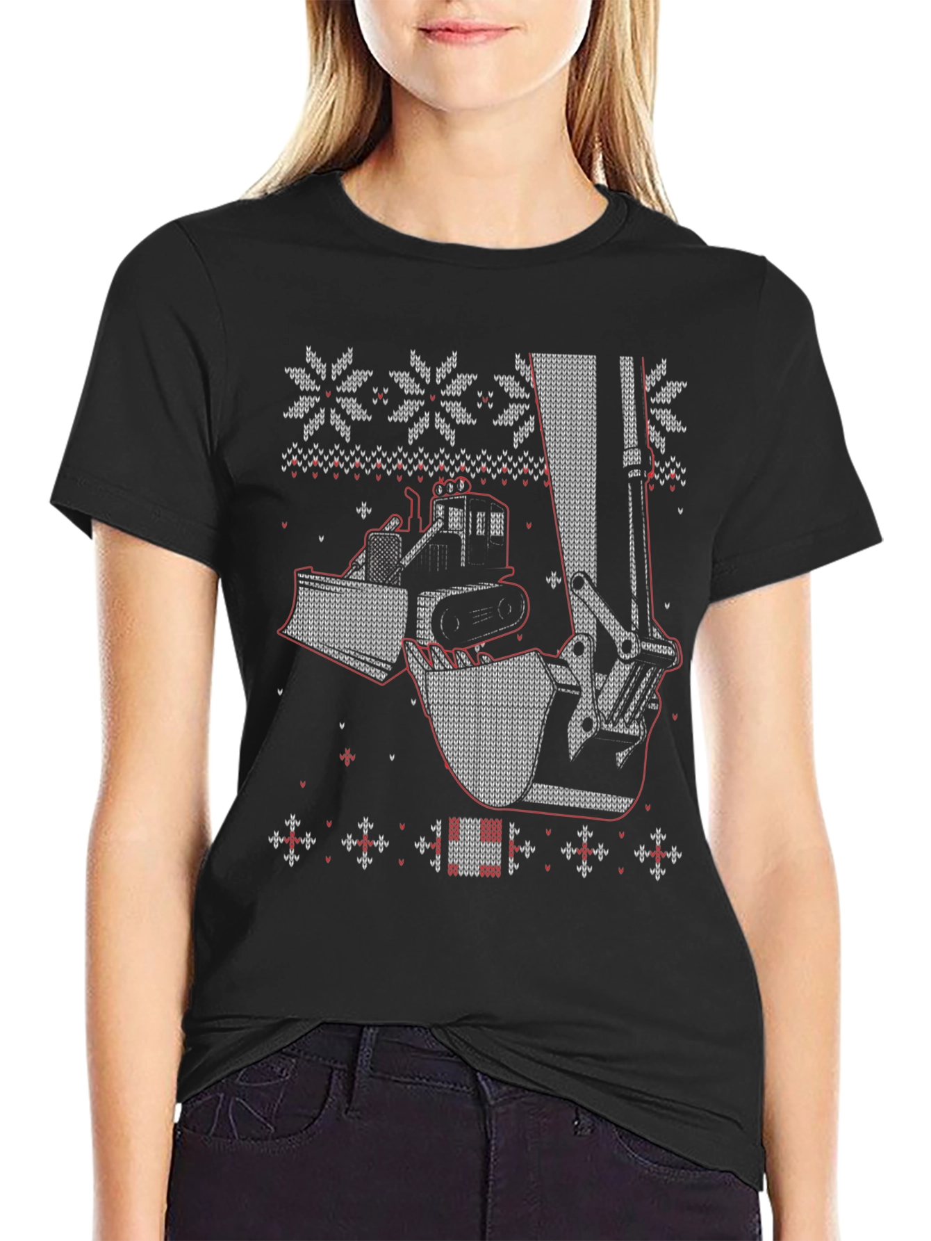 Construction Vehicle Ugly Christmas Sweater T-Shirt
