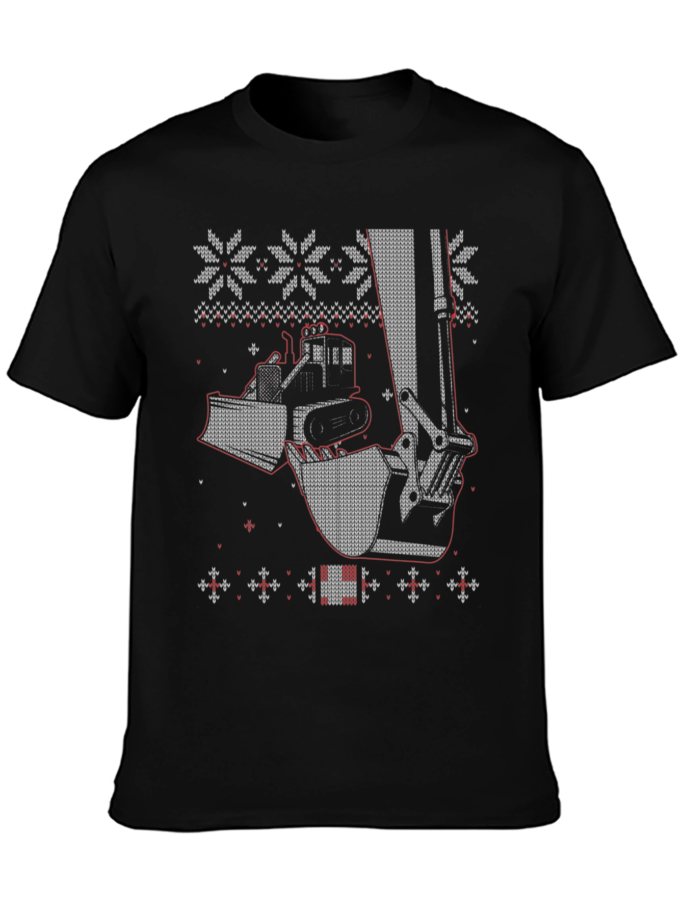 Construction Vehicle Ugly Christmas Sweater T-Shirt