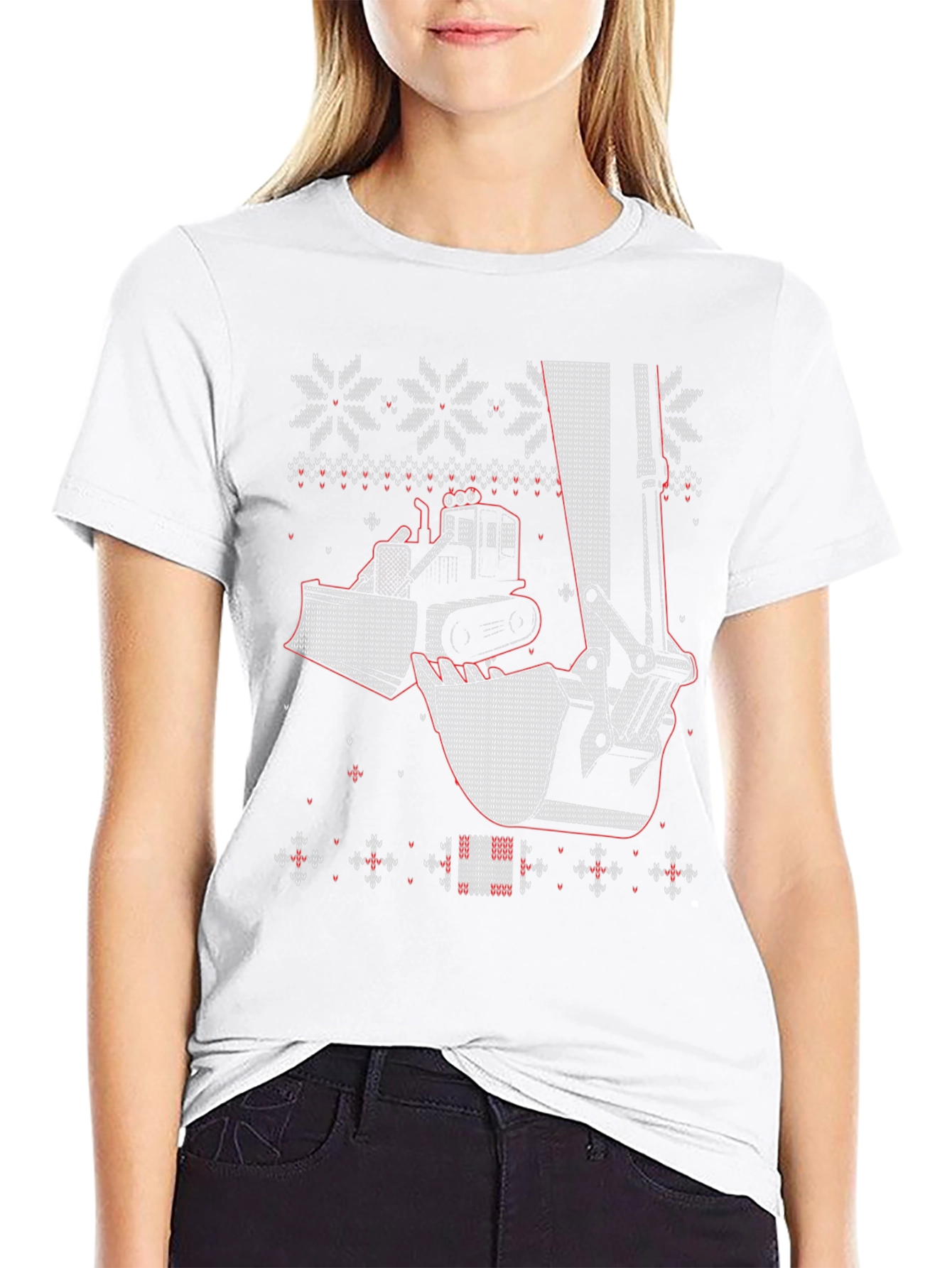 Construction Vehicle Ugly Christmas Sweater T-Shirt