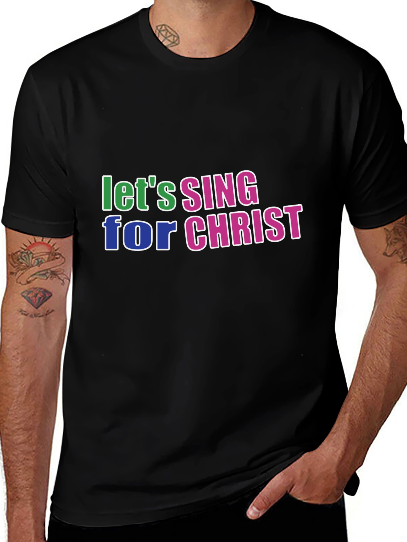 Lets Sing For Christ Black T-Shirt