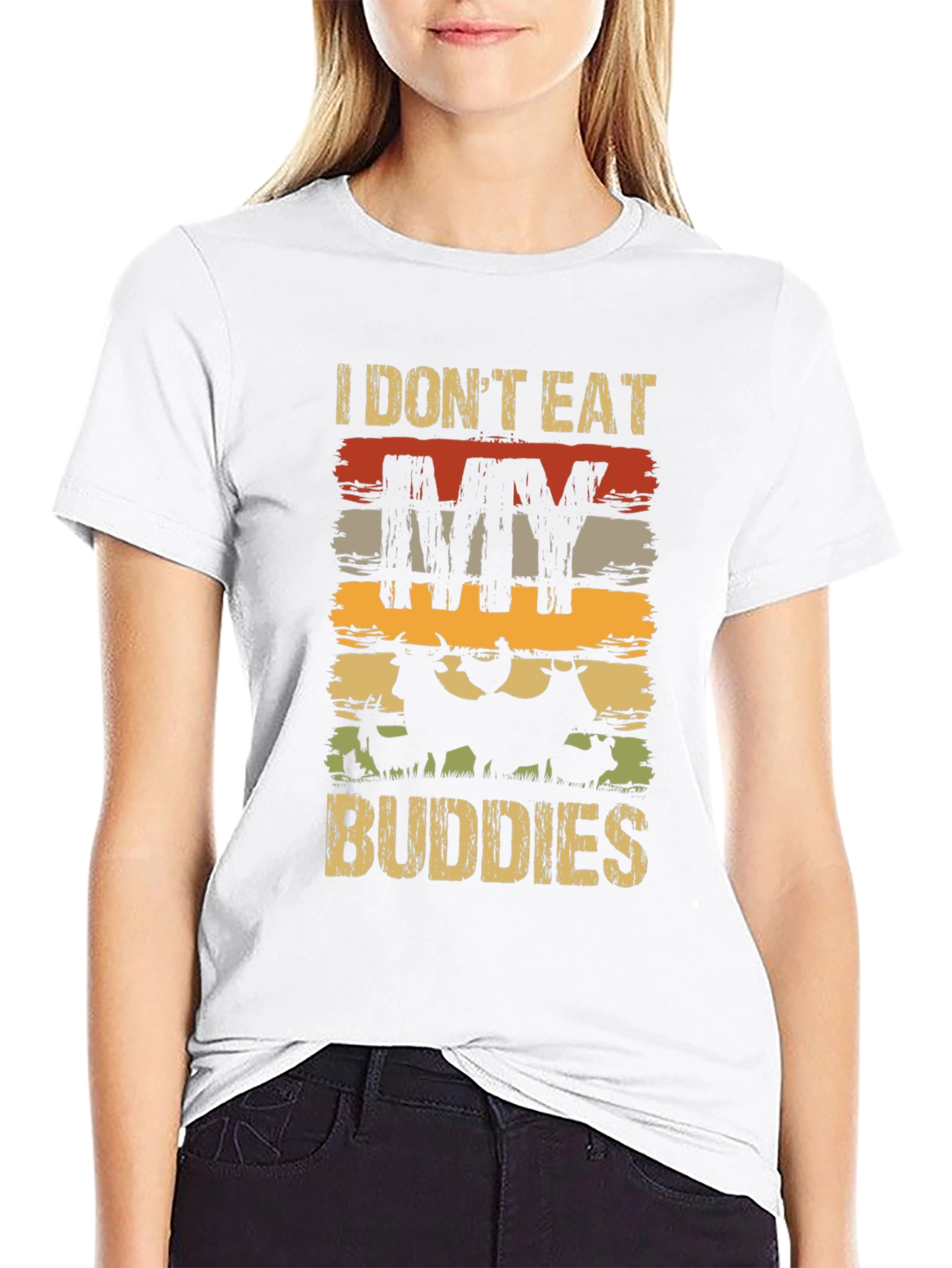 Vegan T-Shirt - I Dont Eat My Buddies