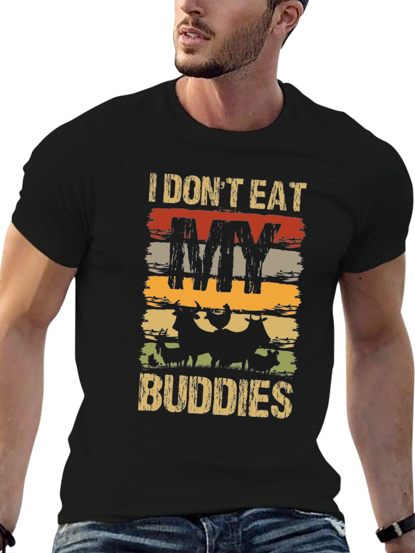 Vegan T-Shirt - I Dont Eat My Buddies