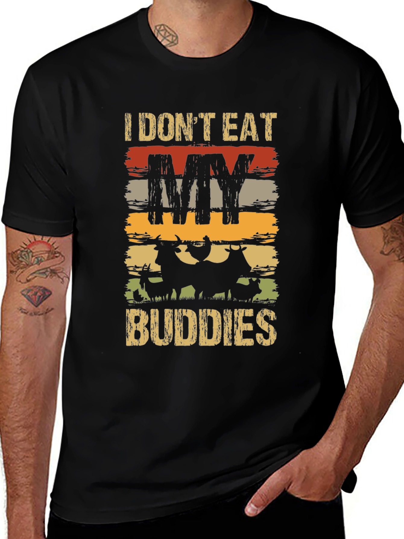 Vegan T-Shirt - I Dont Eat My Buddies