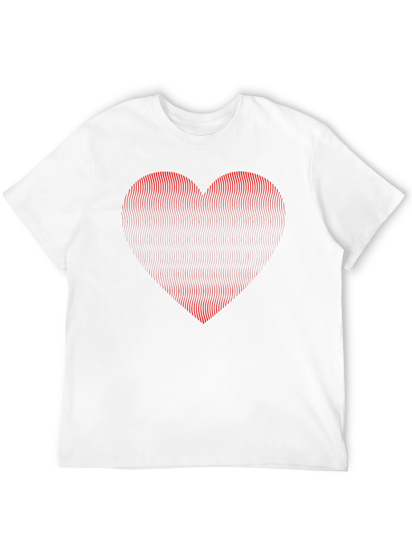 Abstract Heart Graphic Black T-Shirt