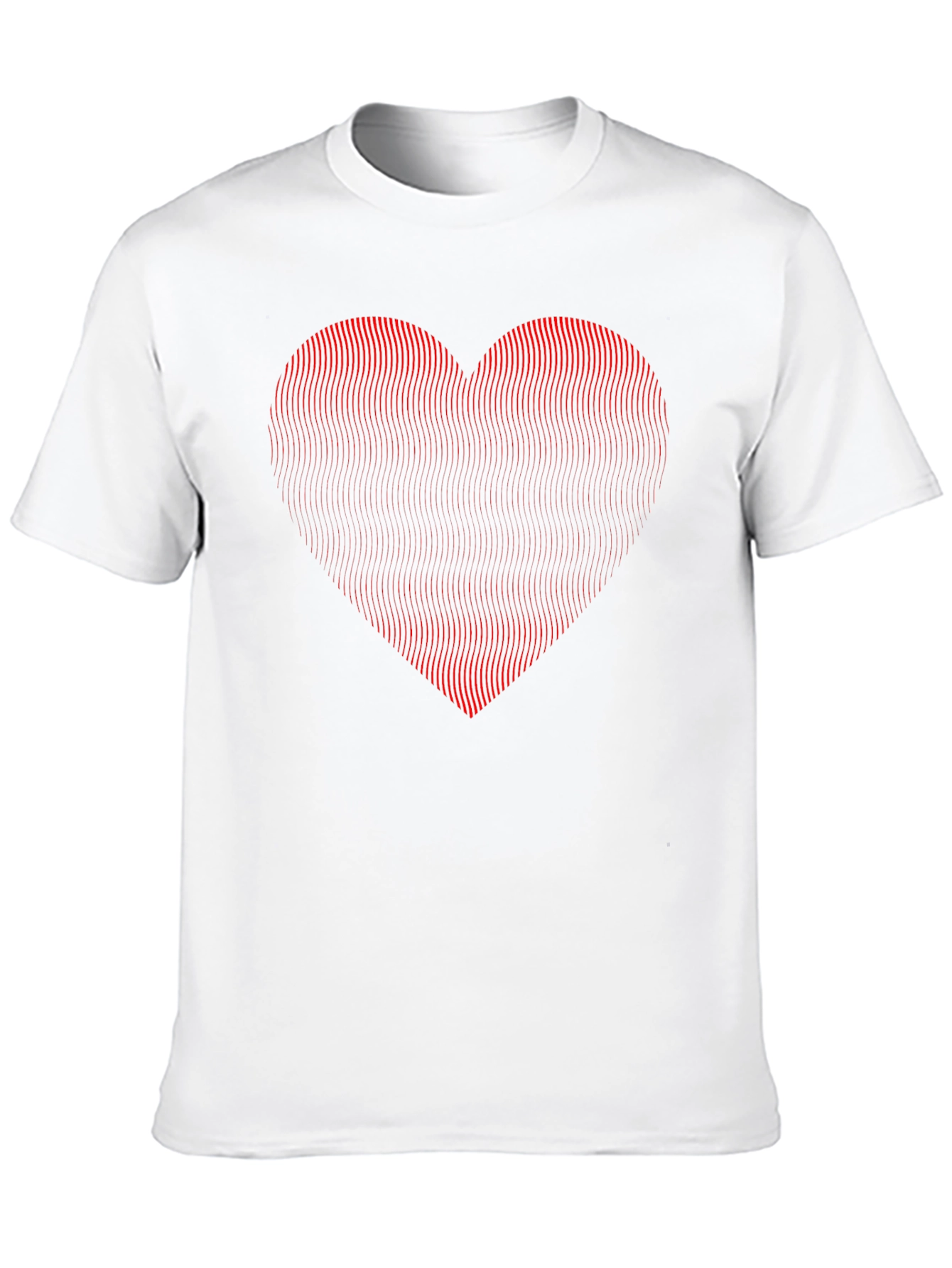 Abstract Heart Graphic Black T-Shirt