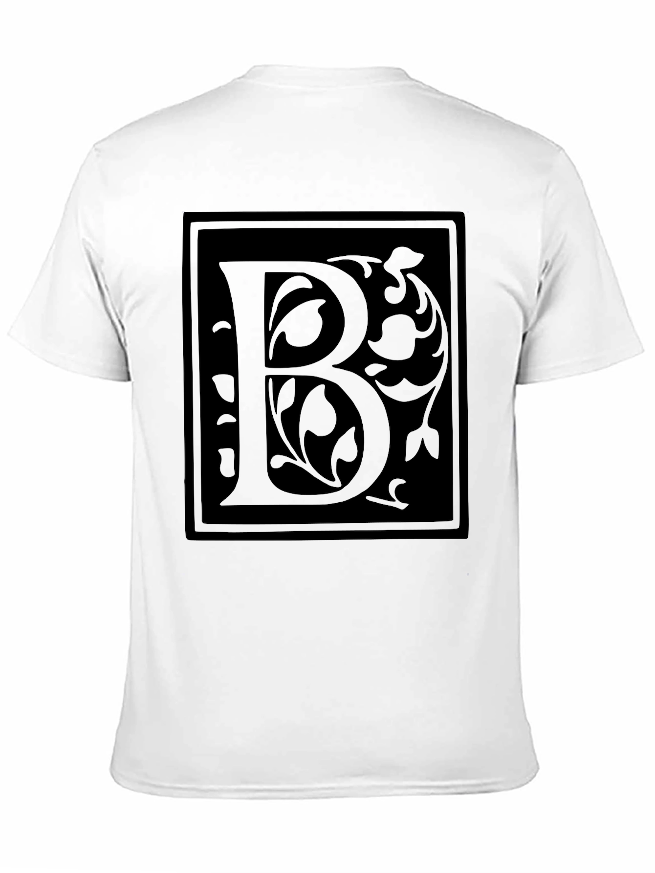 Elegant Black T-Shirt with Letter B Design