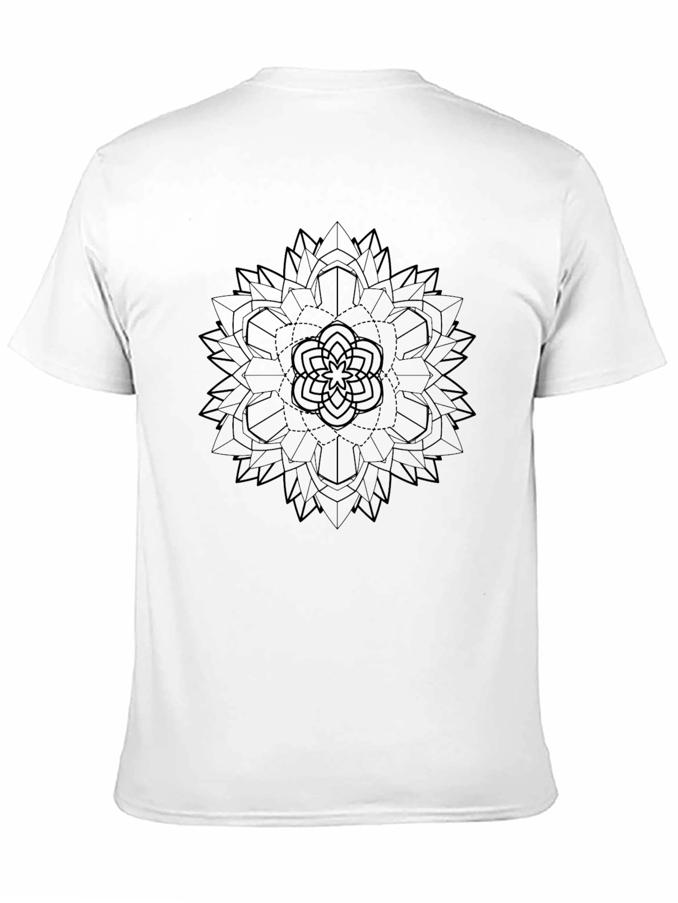 Geometric Mandala Tee - Stylish Black Graphic T-Shirt