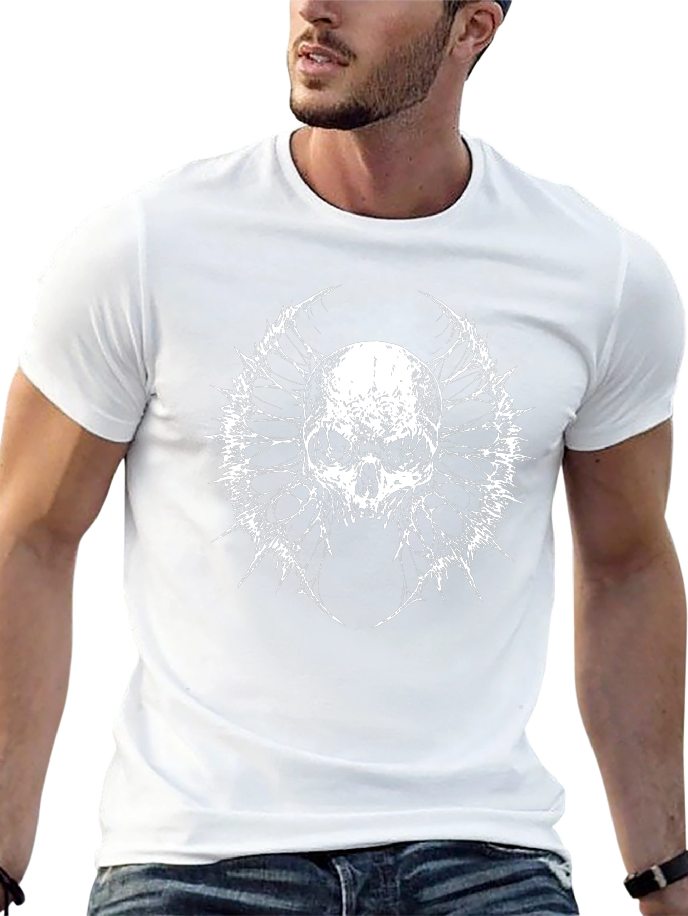 Skull Graphic Black T-Shirt - Edgy Style