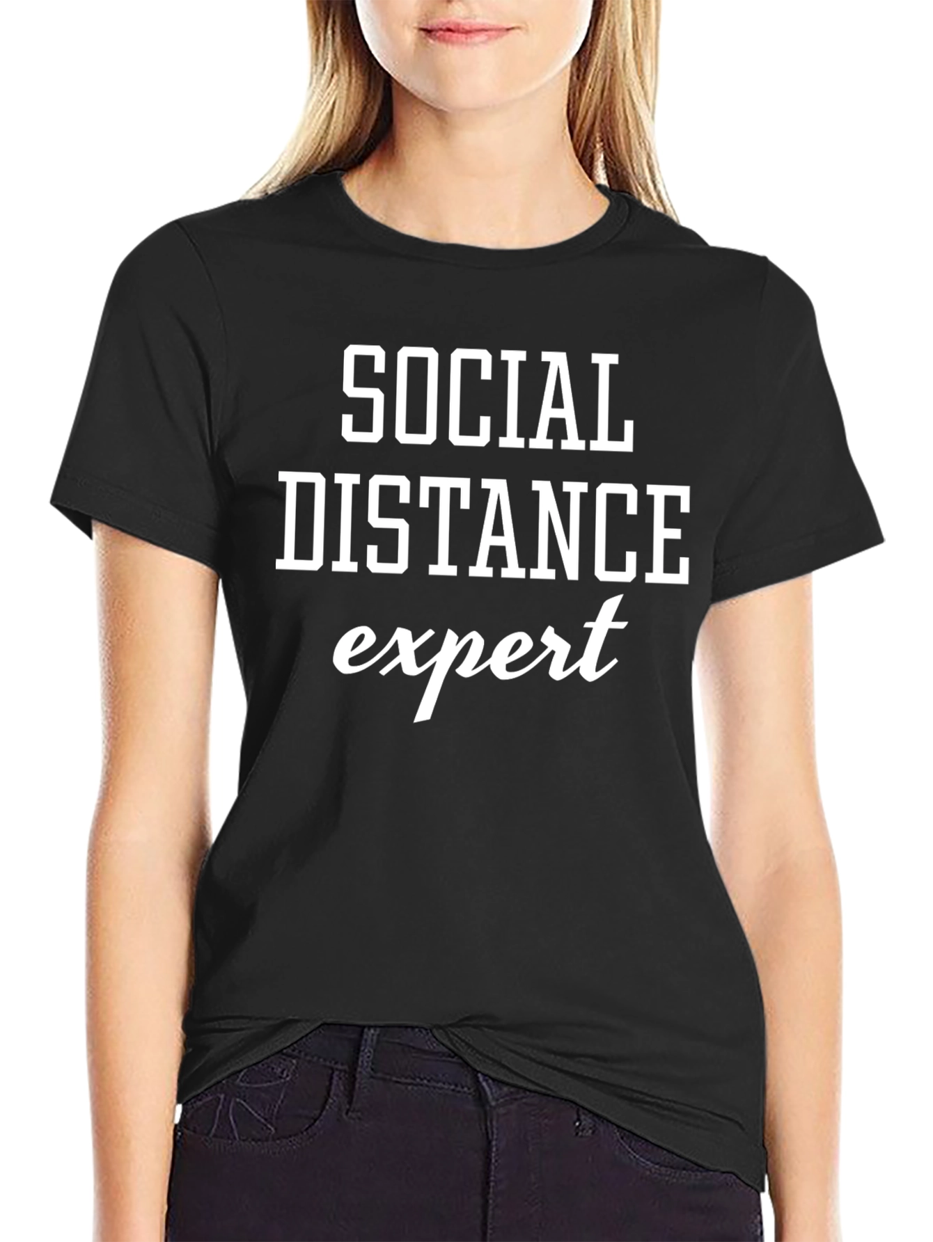 Social Distance Expert T-Shirt - Black